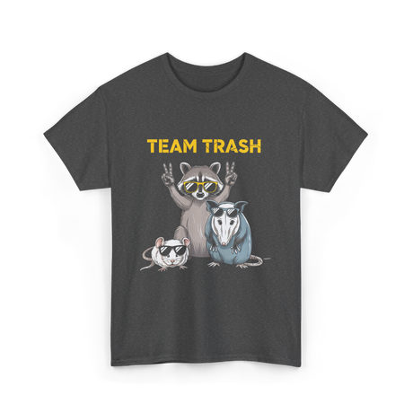 Team Trash Raccoon Opossum T-Shirt - Dark Heather