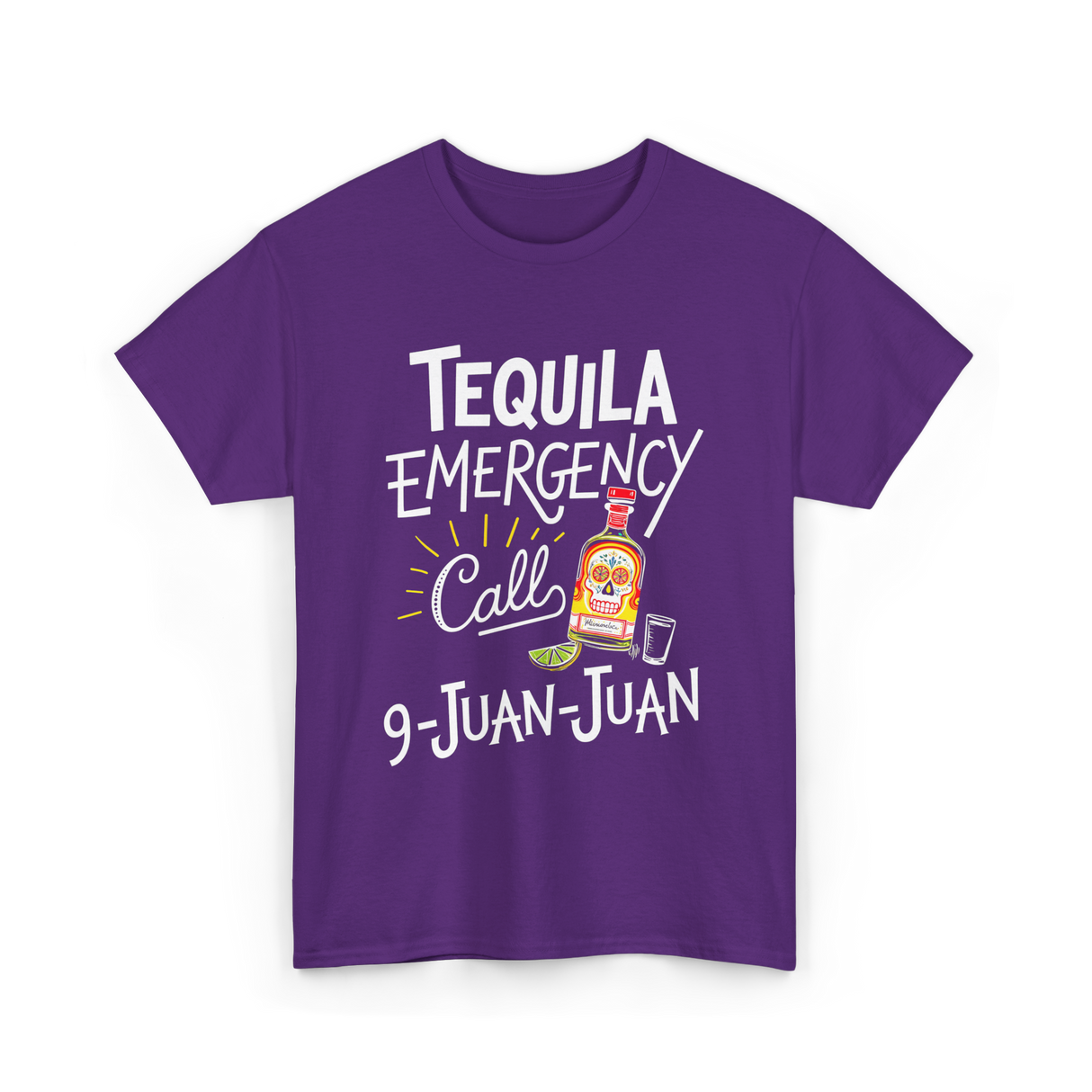 Tequila Emergency Call Tequila T-Shirt - Purple