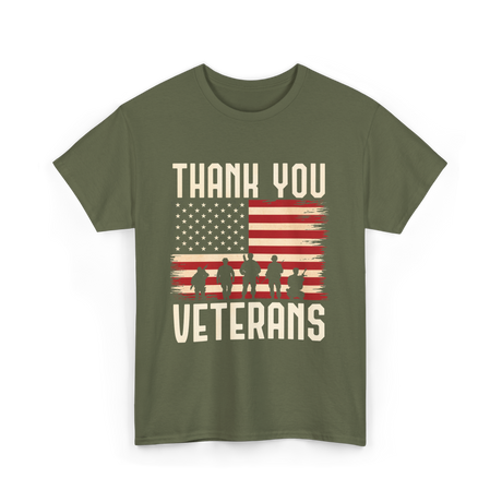 Thank You Veterans T-Shirt - Military Green