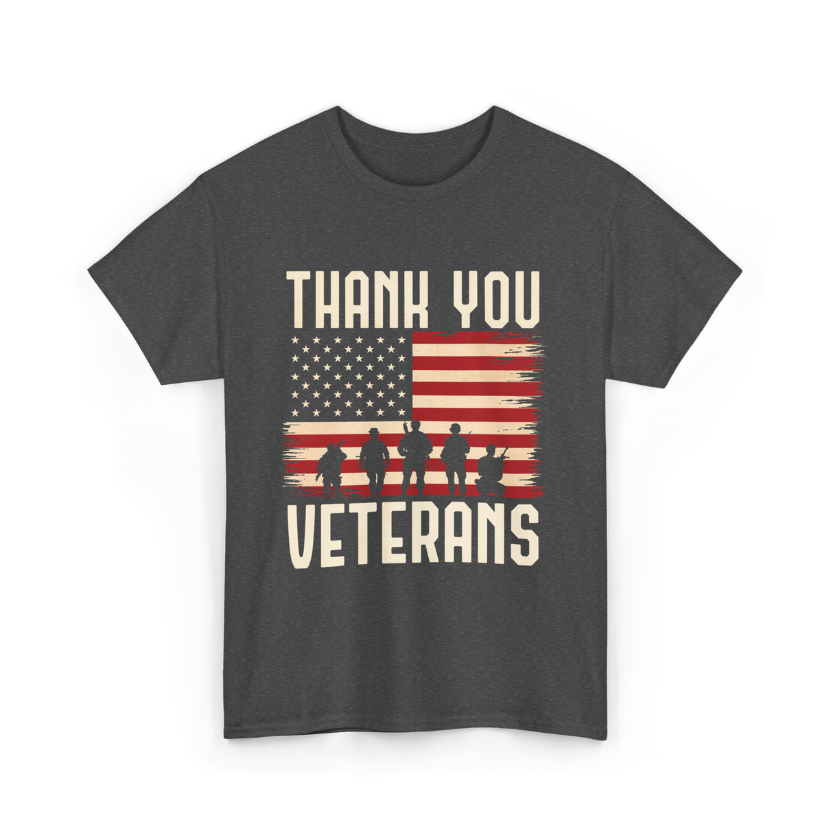 Thank You Veterans T-Shirt - Dark Heather