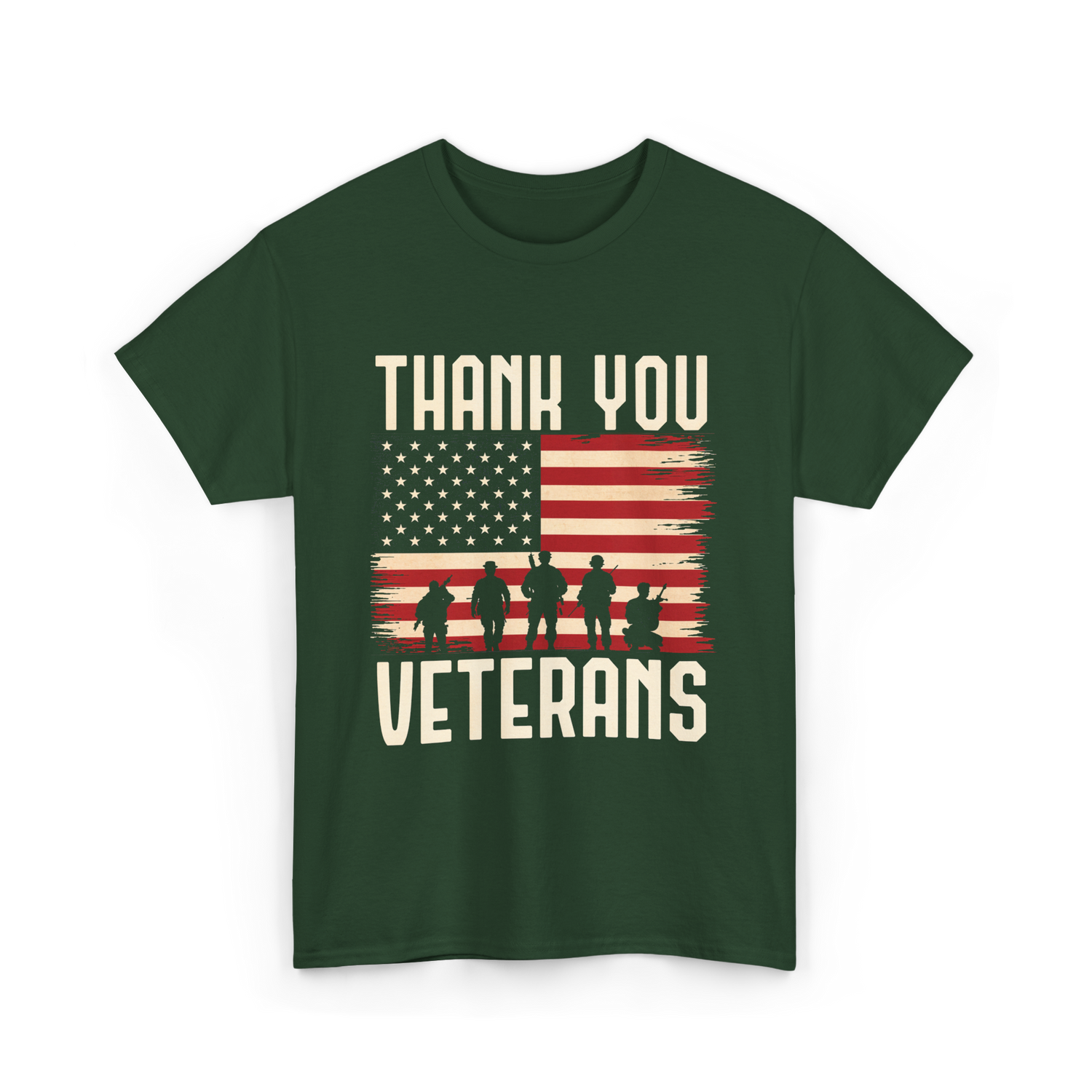 Thank You Veterans T-Shirt - Forest Green