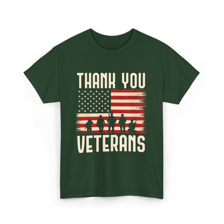 Thank You Veterans T-Shirt - Forest Green