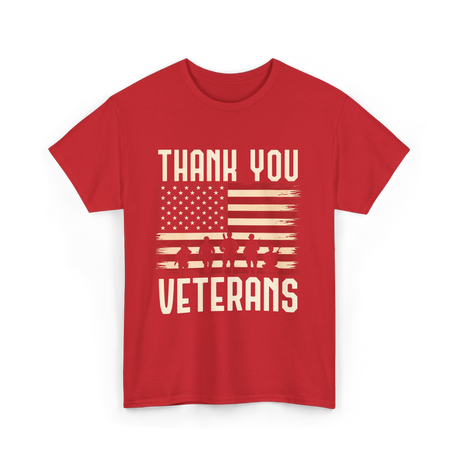 Thank You Veterans T-Shirt - Red