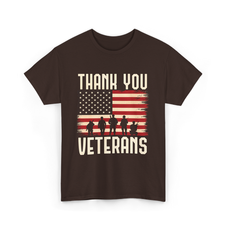 Thank You Veterans T-Shirt - Dark Chocolate