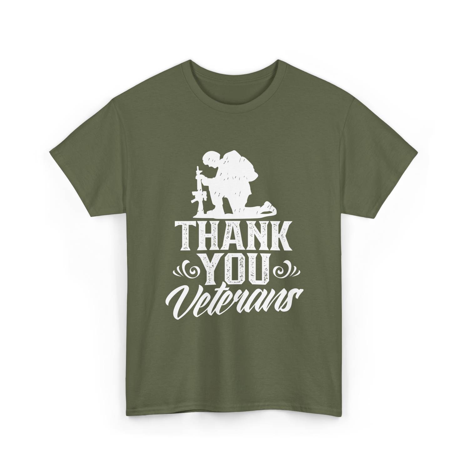 Thank You Veterans Veteran Tribute T-Shirt - Military Green