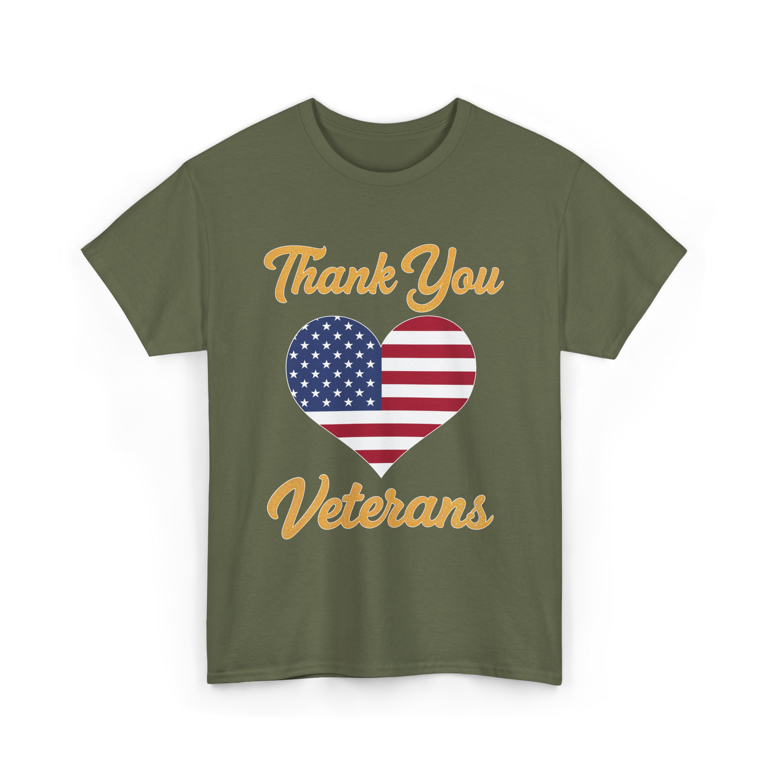 Thank You Veterans Veterans Day T-Shirt - Military Green