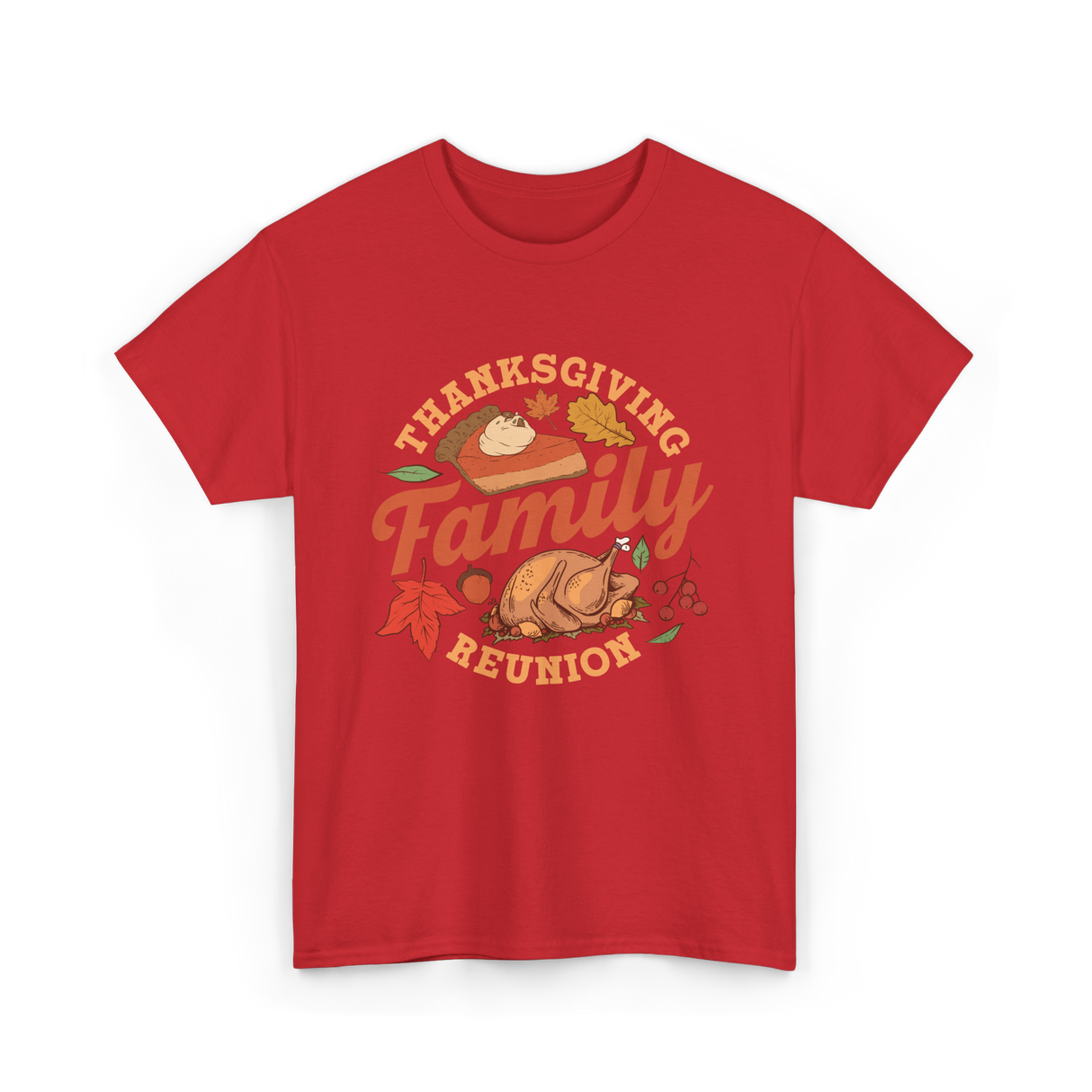 Thanksgiving Family Reunion Turkey T-Shirt - Red