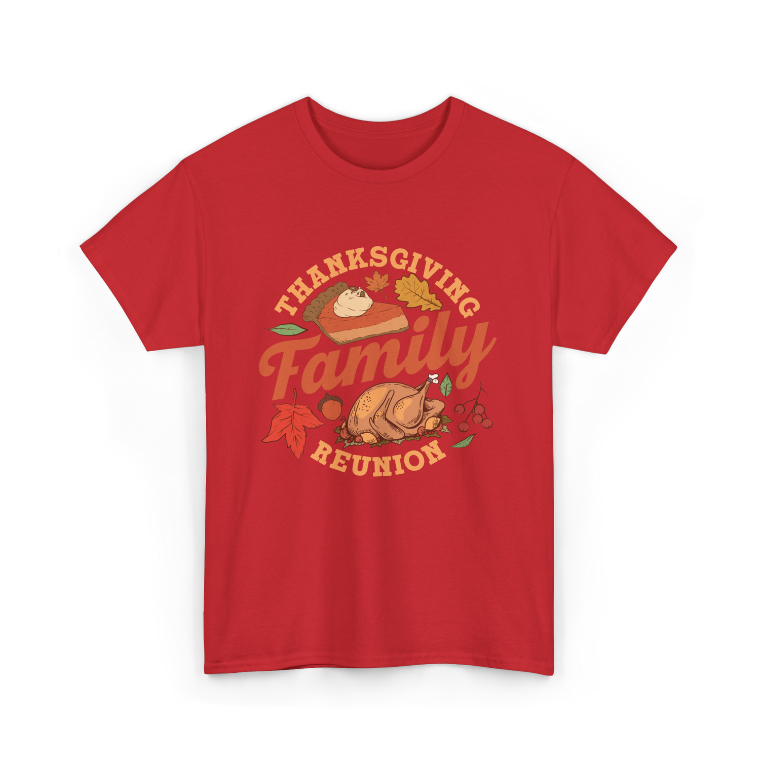 Thanksgiving Family Reunion Turkey T-Shirt - Red