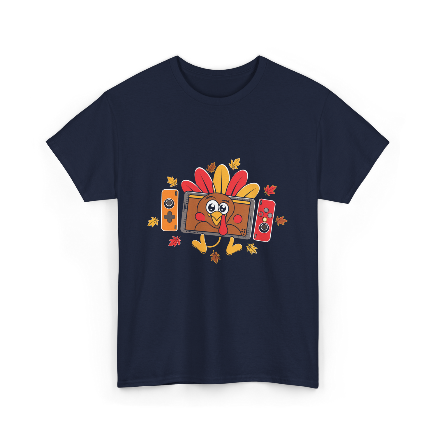 Thanksgiving Gamer Turkey Gaming T-Shirt - Navy