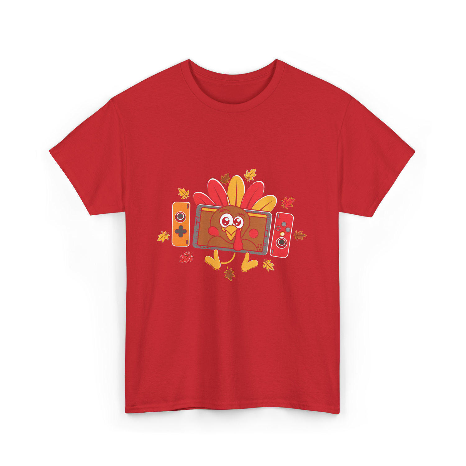 Thanksgiving Gamer Turkey Gaming T-Shirt - Red