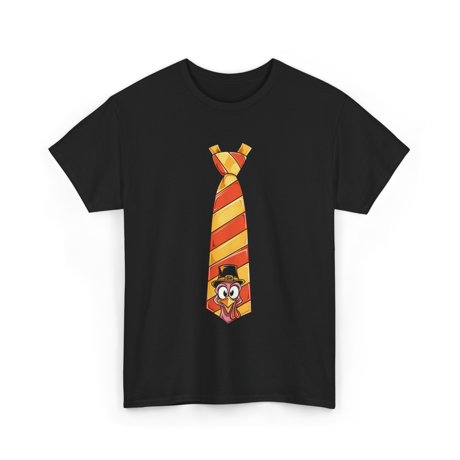 Thanksgiving Turkey Tie Thanksgiving T-Shirt - Black