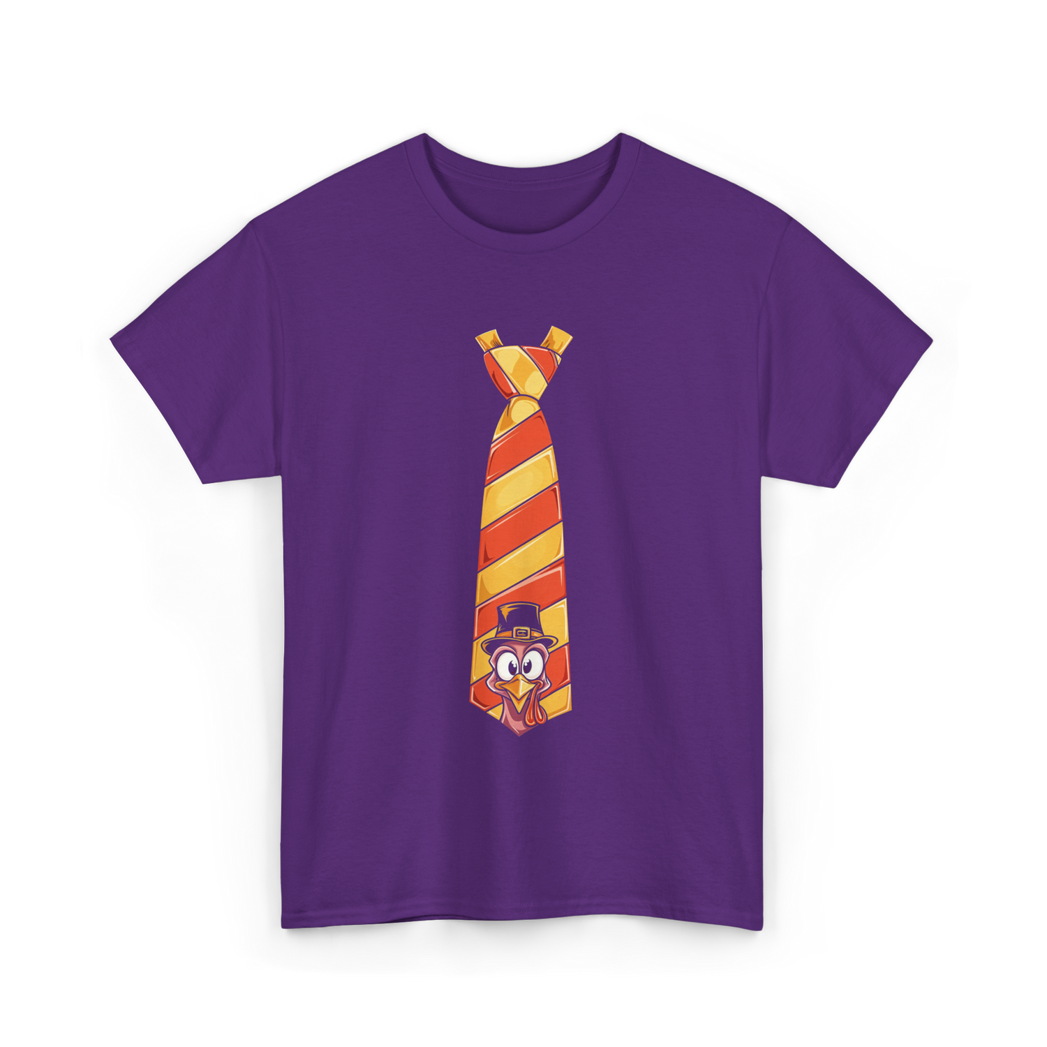 Thanksgiving Turkey Tie Thanksgiving T-Shirt - Purple