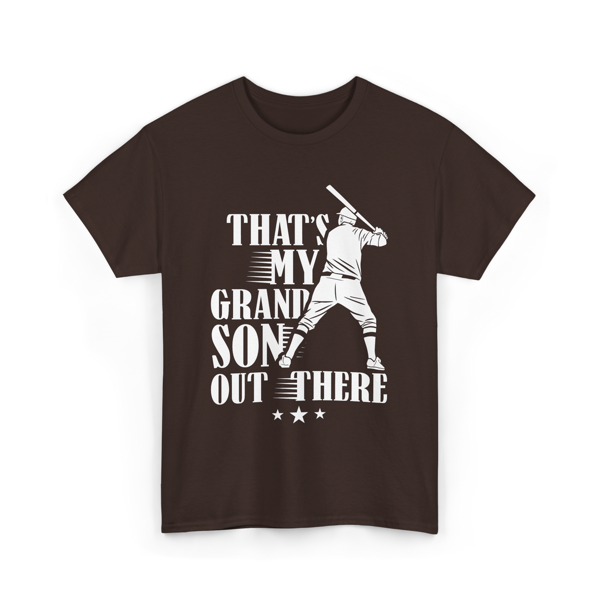 Thats My Grandson Baseball Athlete T-Shirt - Dark Chocolate