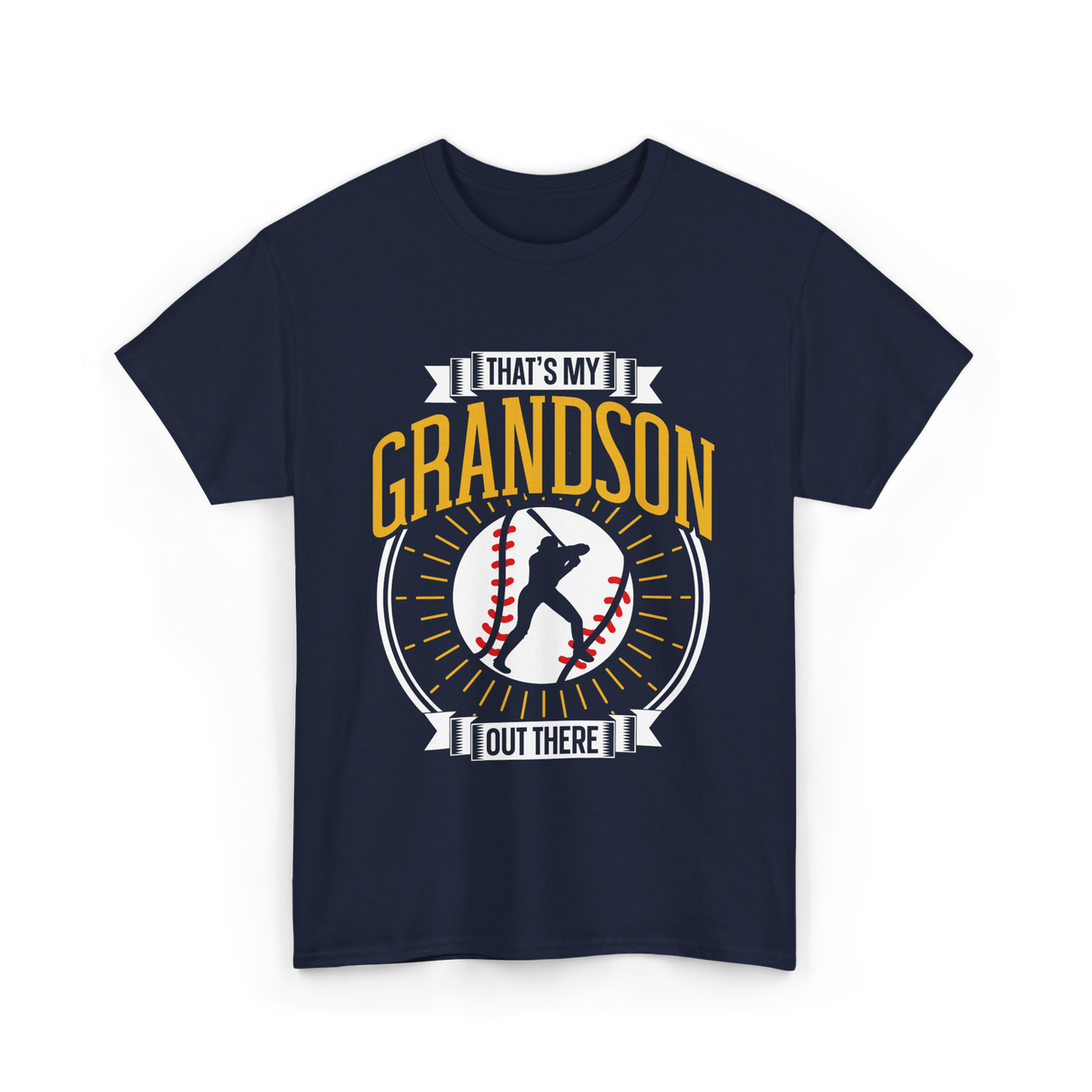 That's My Grandson Baseball Athlete T-Shirt - Navy