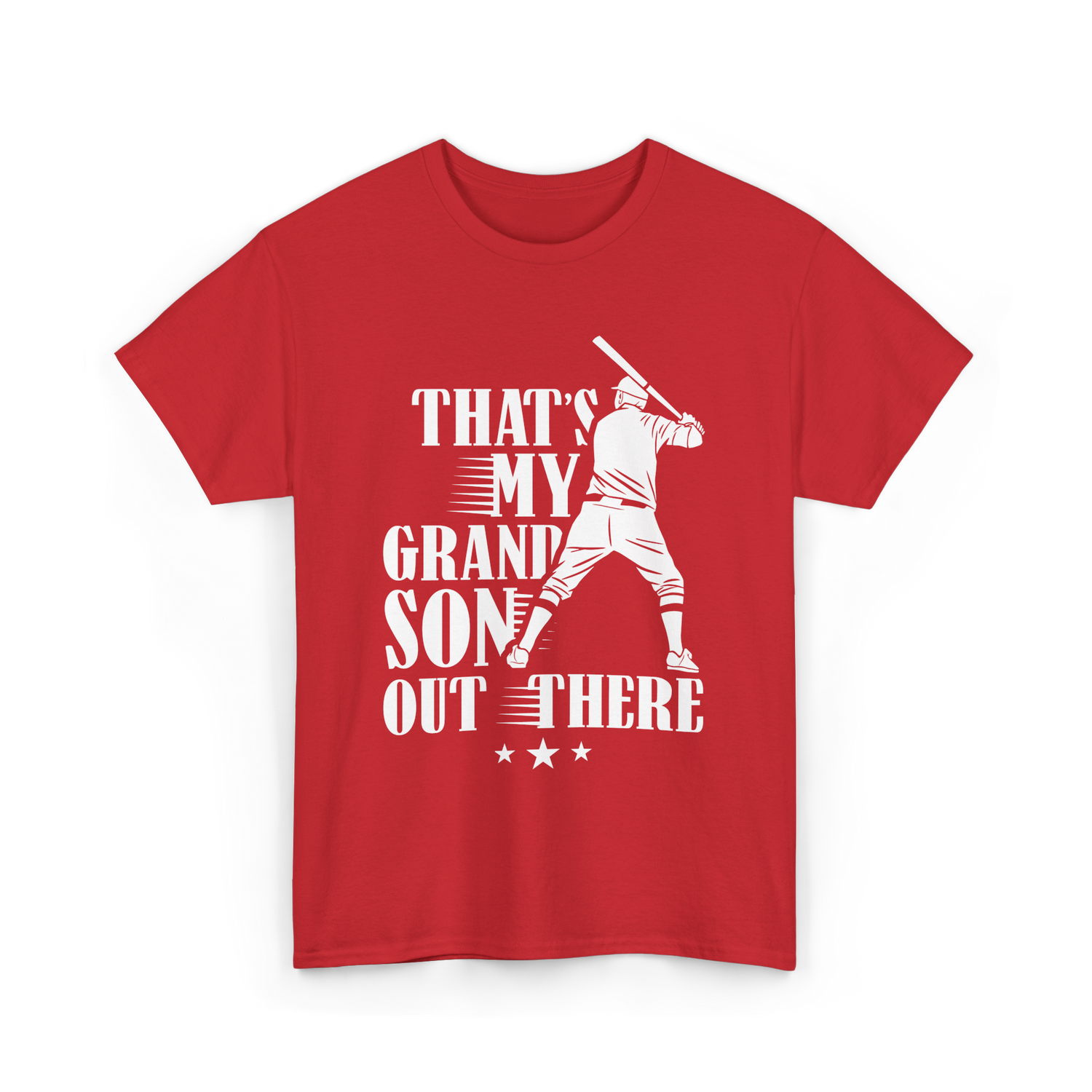 Thats My Grandson Baseball Athlete T-Shirt - Red