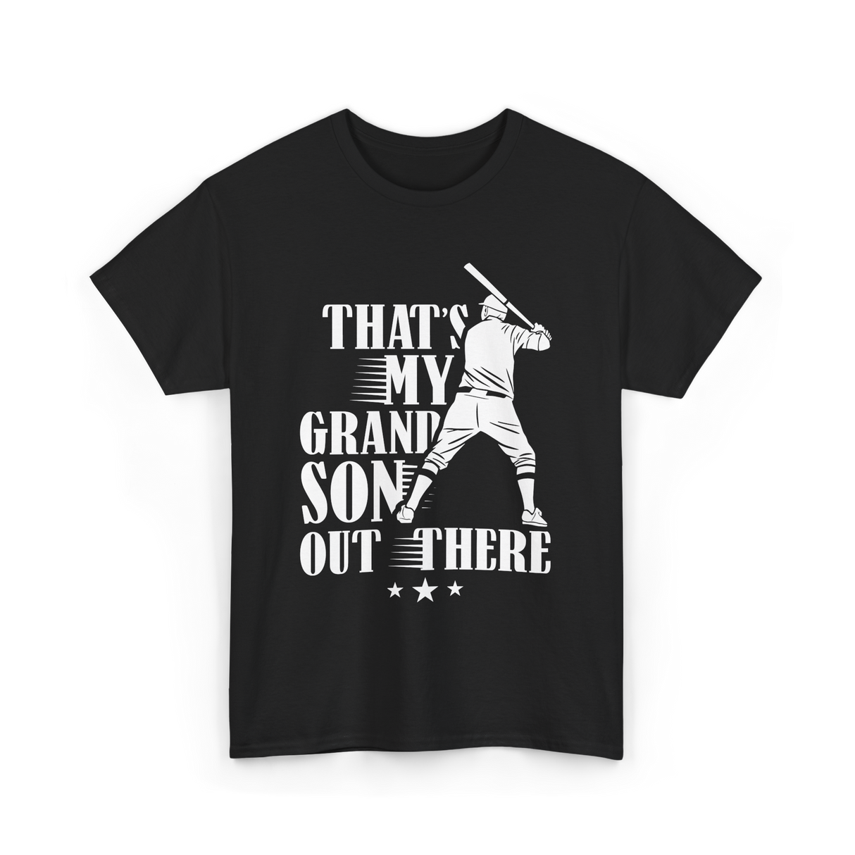 Thats My Grandson Baseball Athlete T-Shirt - Black