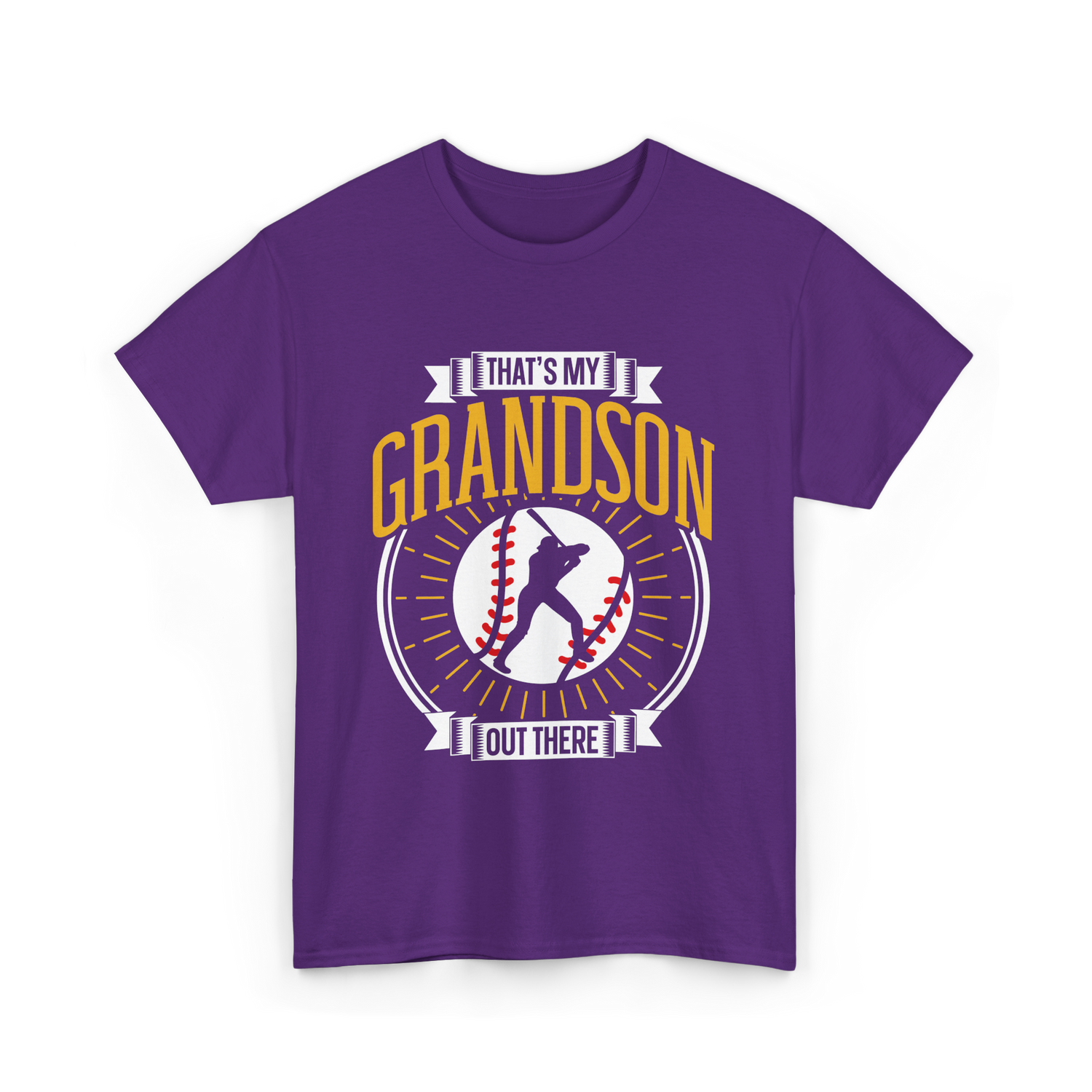 That's My Grandson Baseball Athlete T-Shirt - Purple