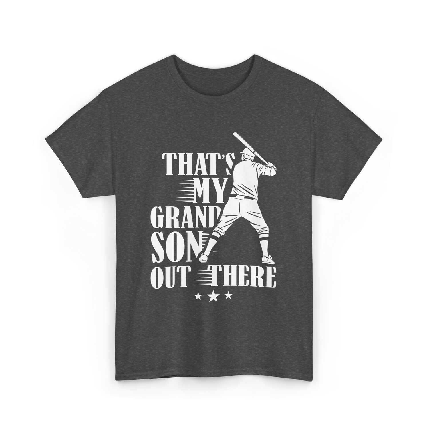 Thats My Grandson Baseball Athlete T-Shirt - Dark Heather