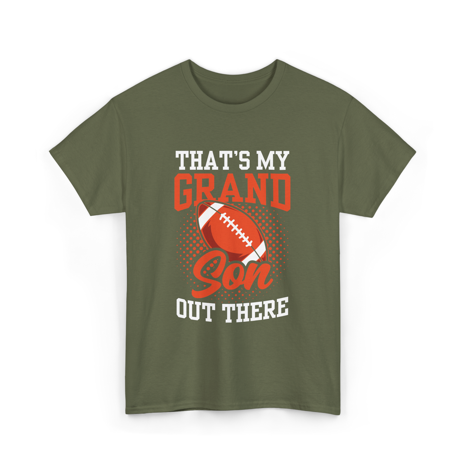 That's My Grandson Football Hobby T-Shirt - Military Green