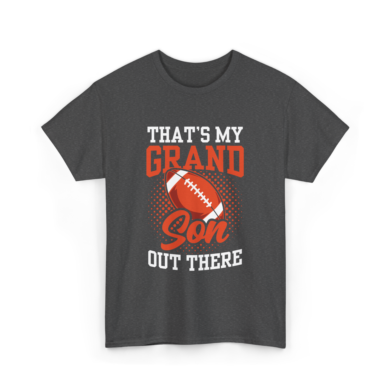 That's My Grandson Football Hobby T-Shirt - Dark Heather
