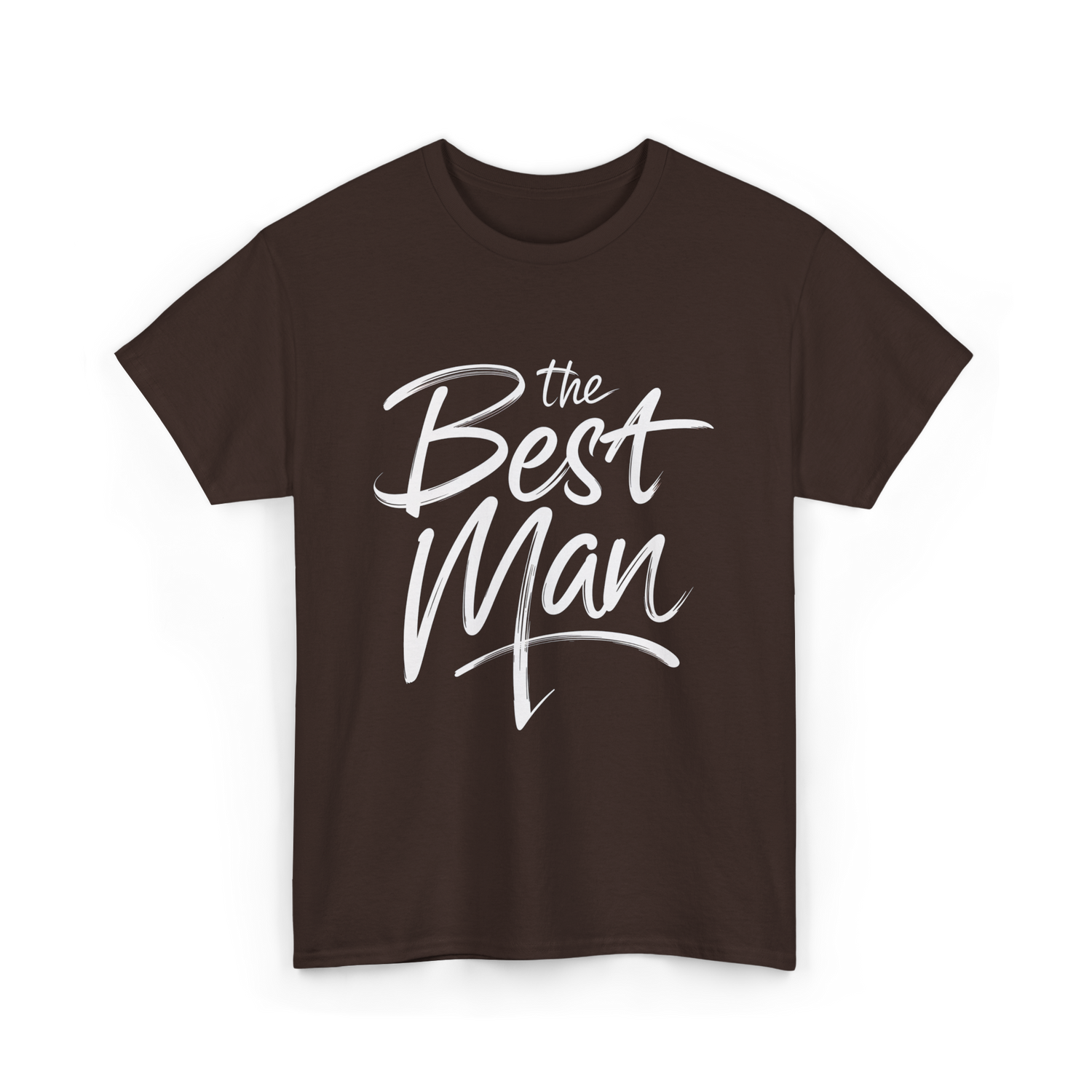 the Best Man Bachelor Groomsman T-Shirt - Dark Chocolate