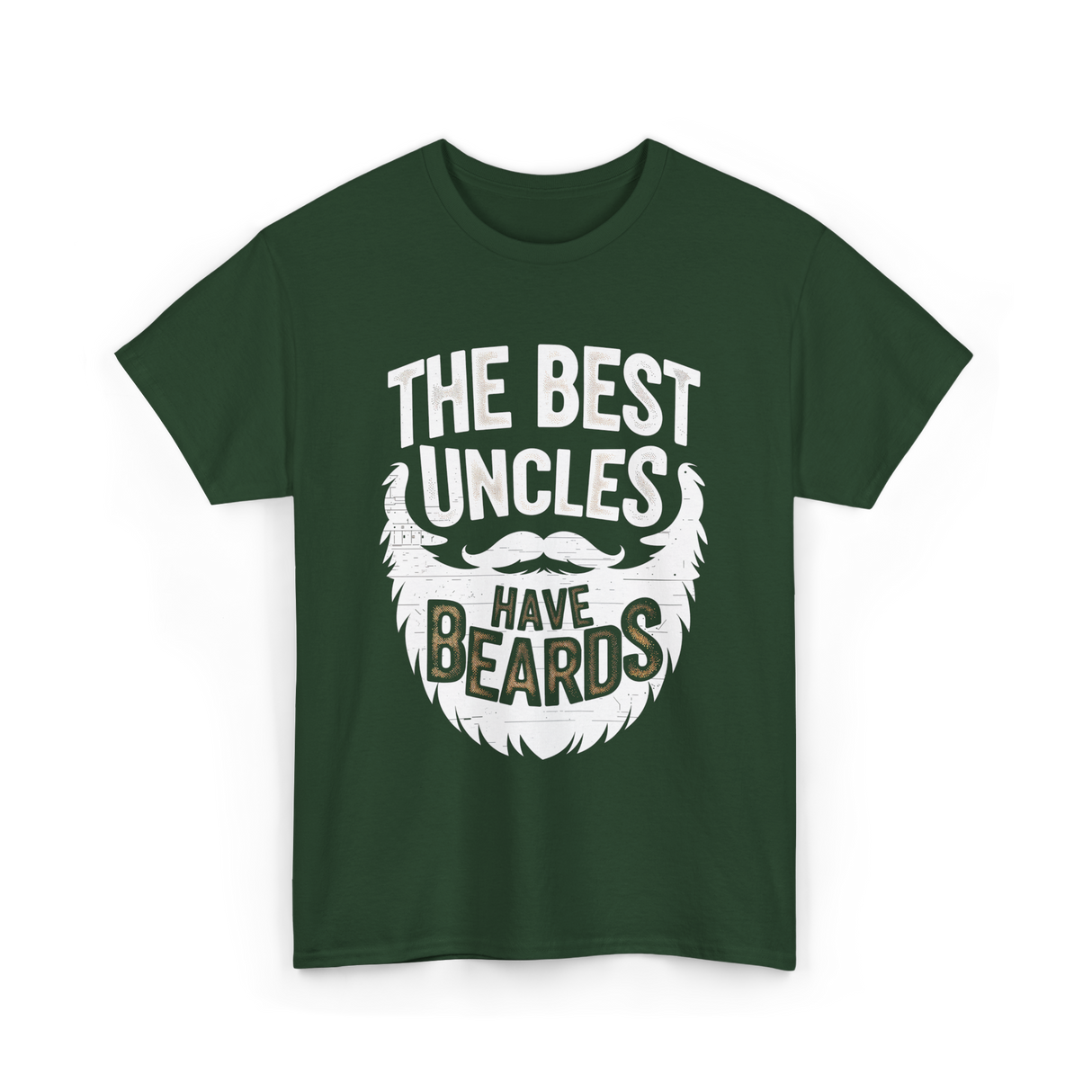 The Best Uncles Bearded Men T-Shirt - Forest Green