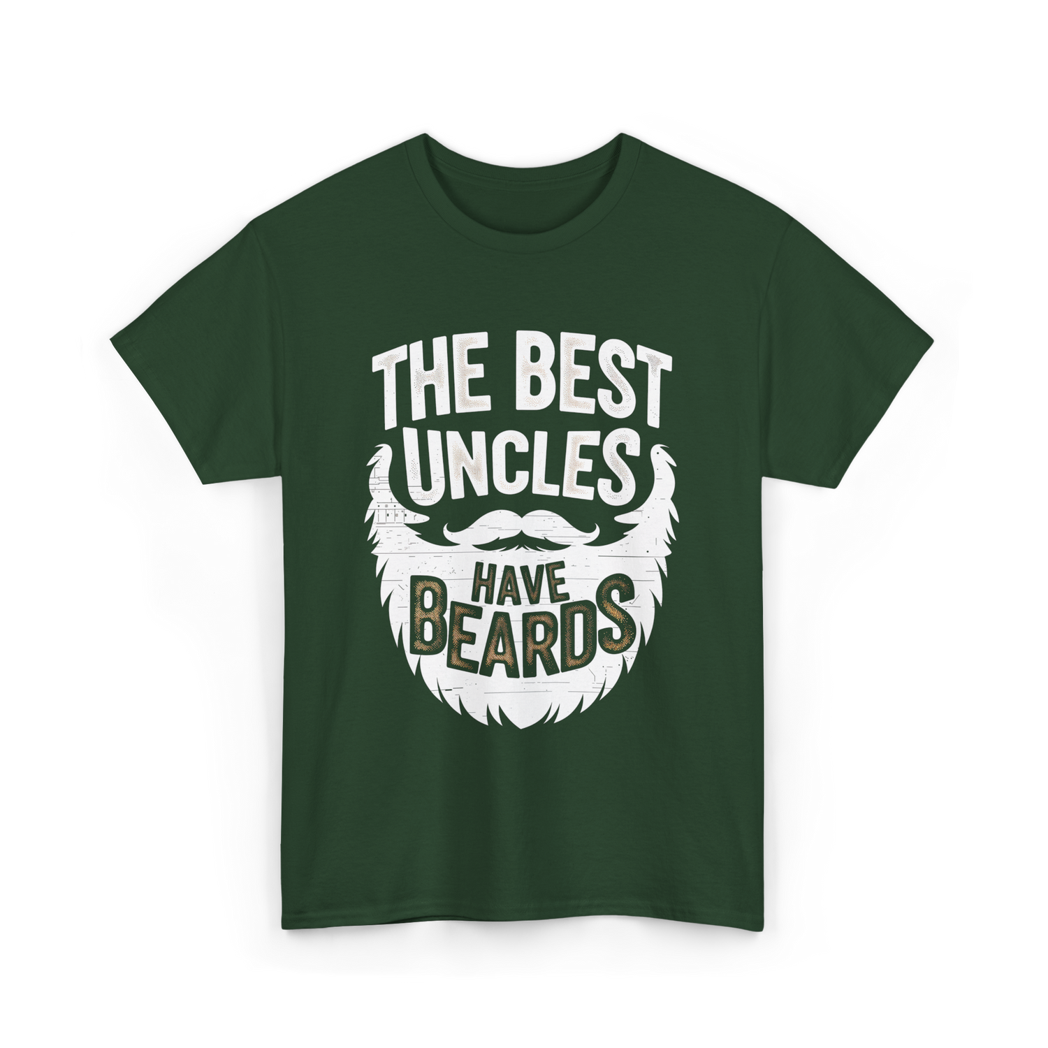 The Best Uncles Bearded Men T-Shirt - Forest Green