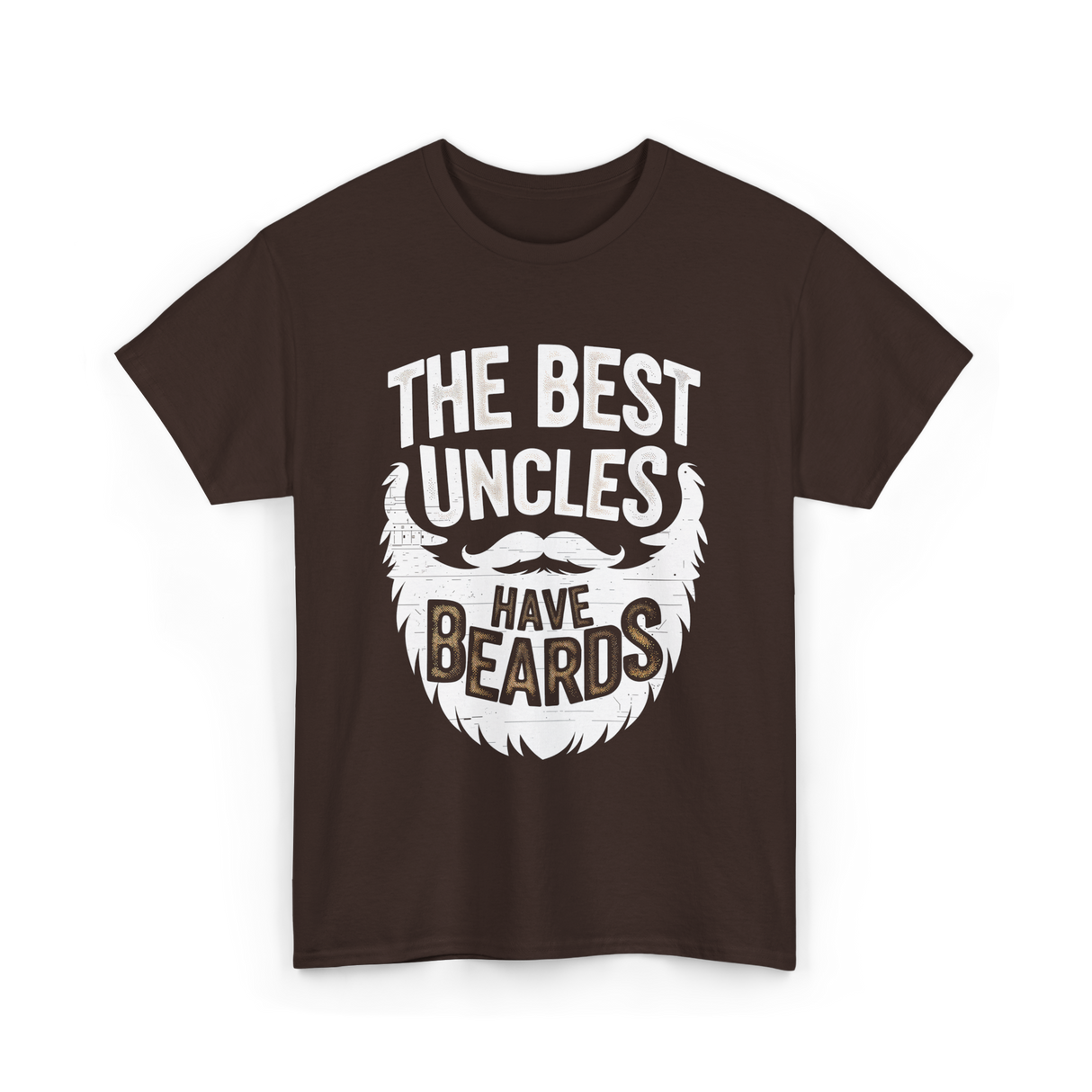 The Best Uncles Bearded Men T-Shirt - Dark Chocolate