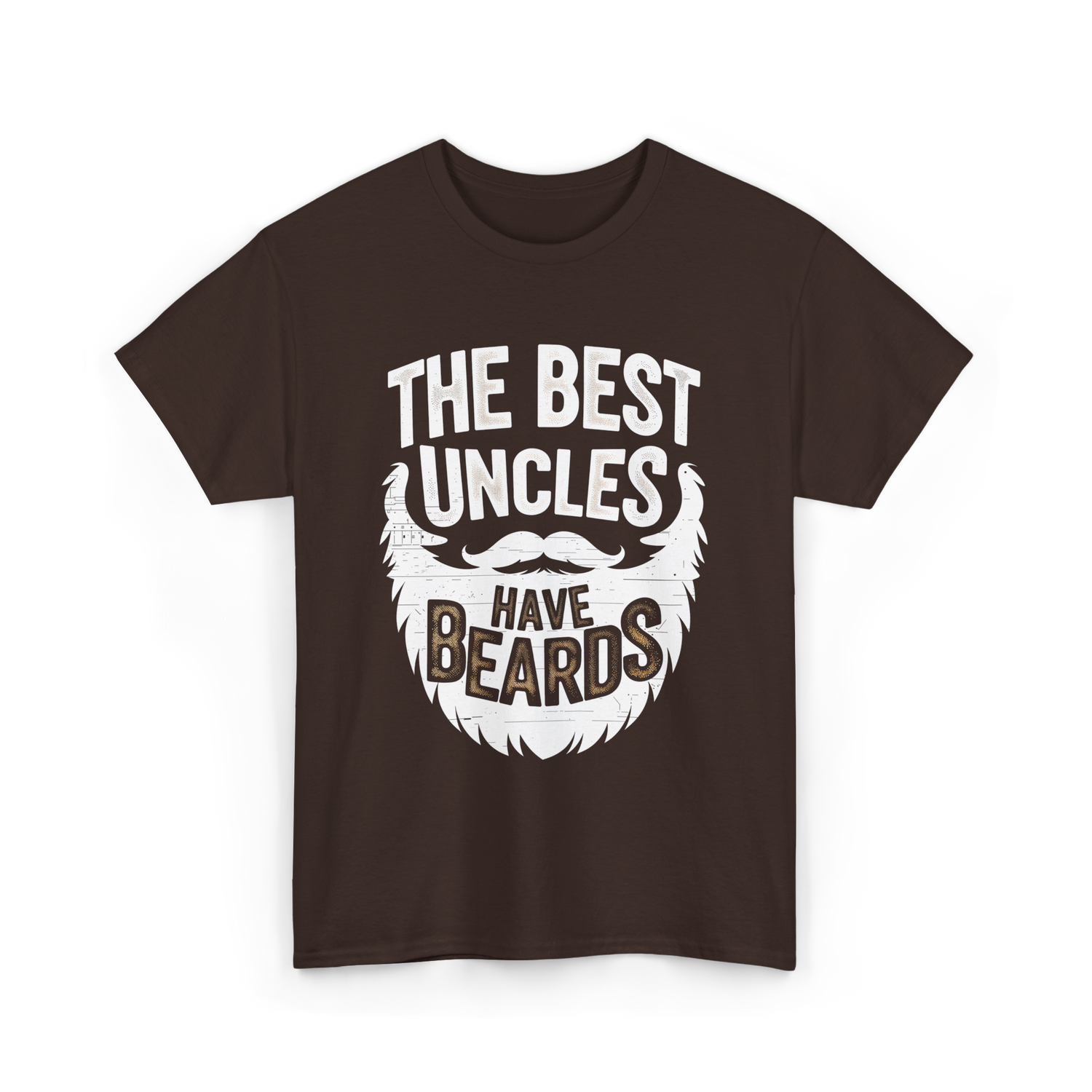 The Best Uncles Bearded Men T-Shirt - Dark Chocolate