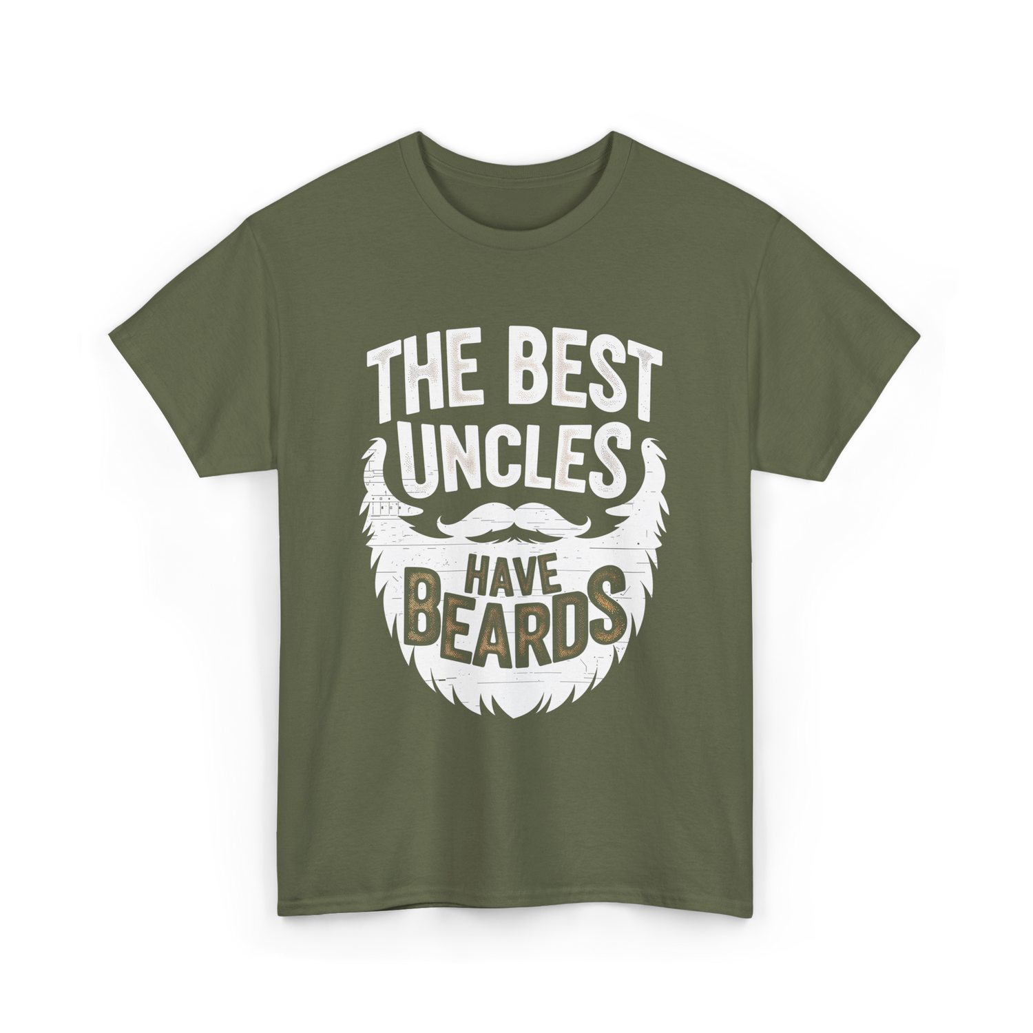 The Best Uncles Bearded Men T-Shirt - Military Green
