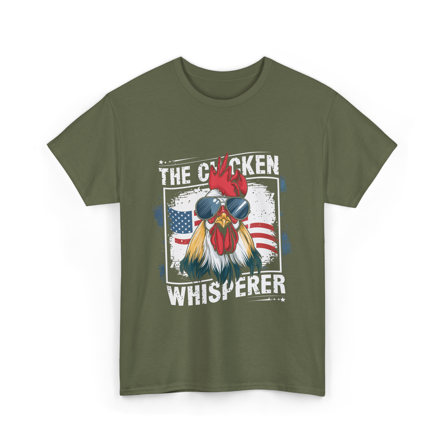 The Chicken Whisperer Chicken T-Shirt - Military Green