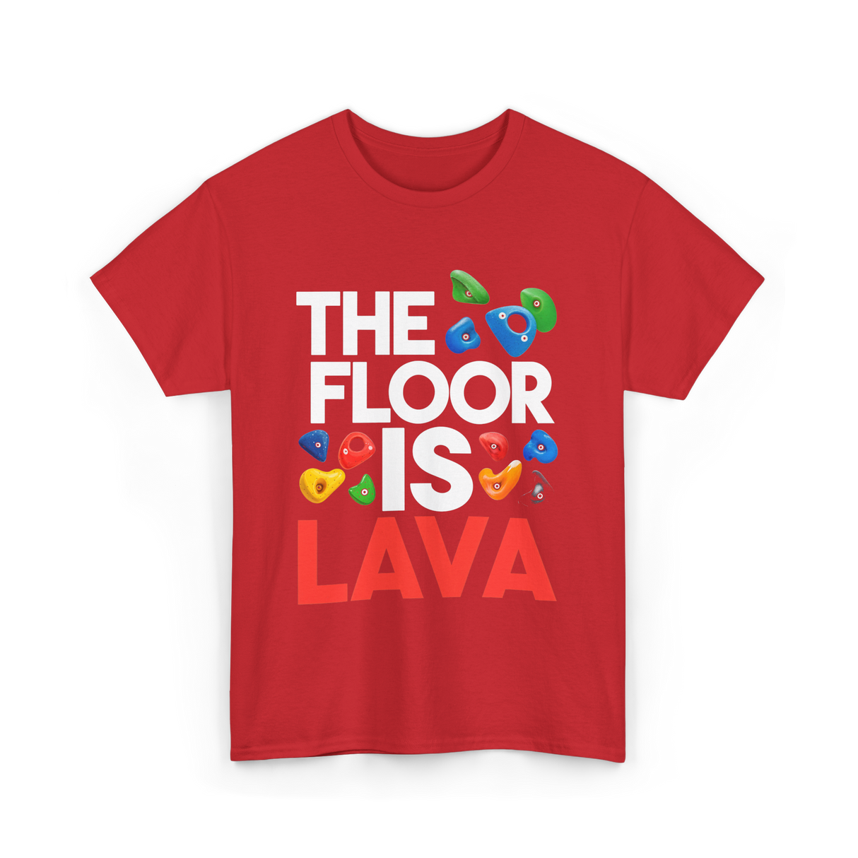 The Floor Is Lava Climbing T-Shirt - Red