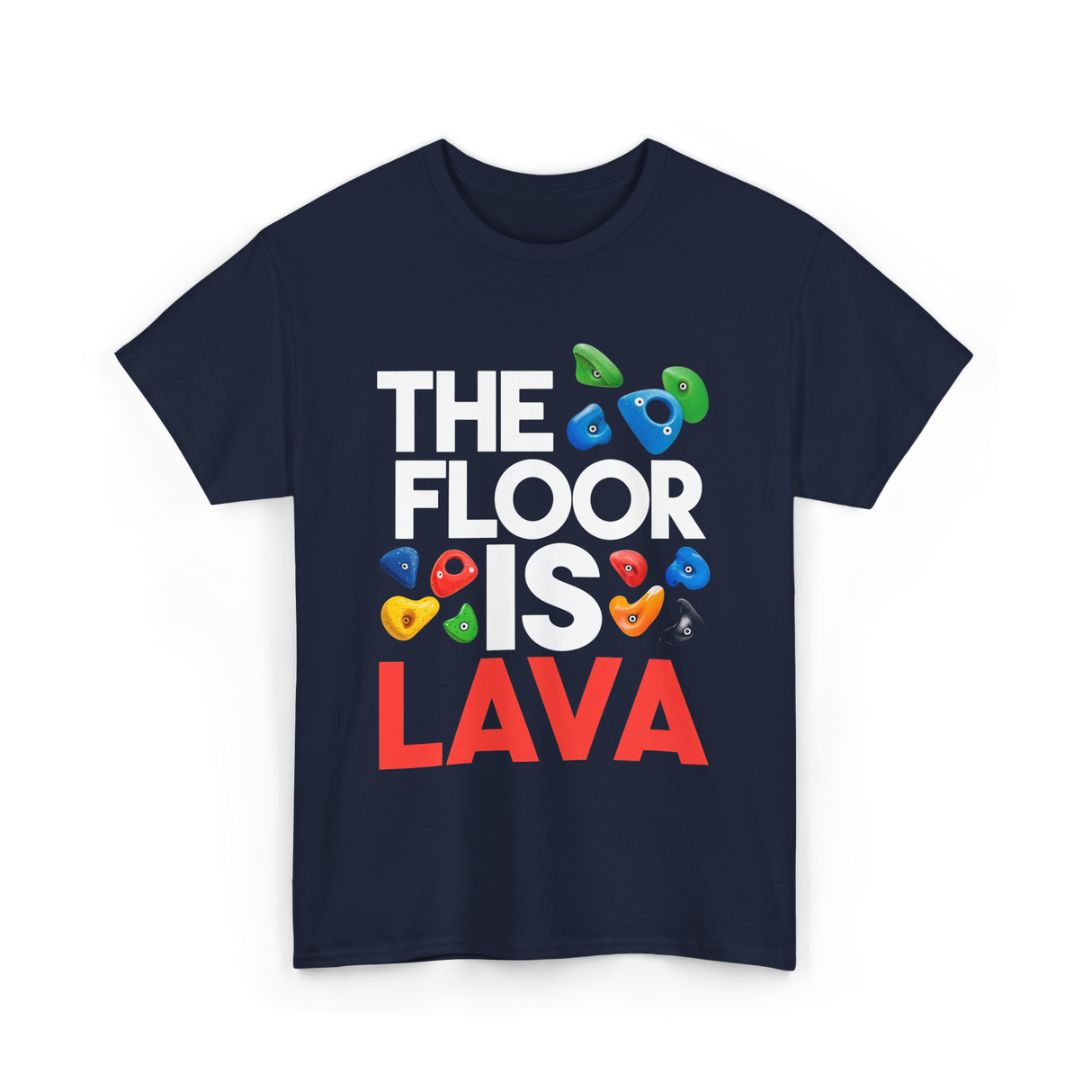 The Floor Is Lava Climbing T-Shirt - Navy