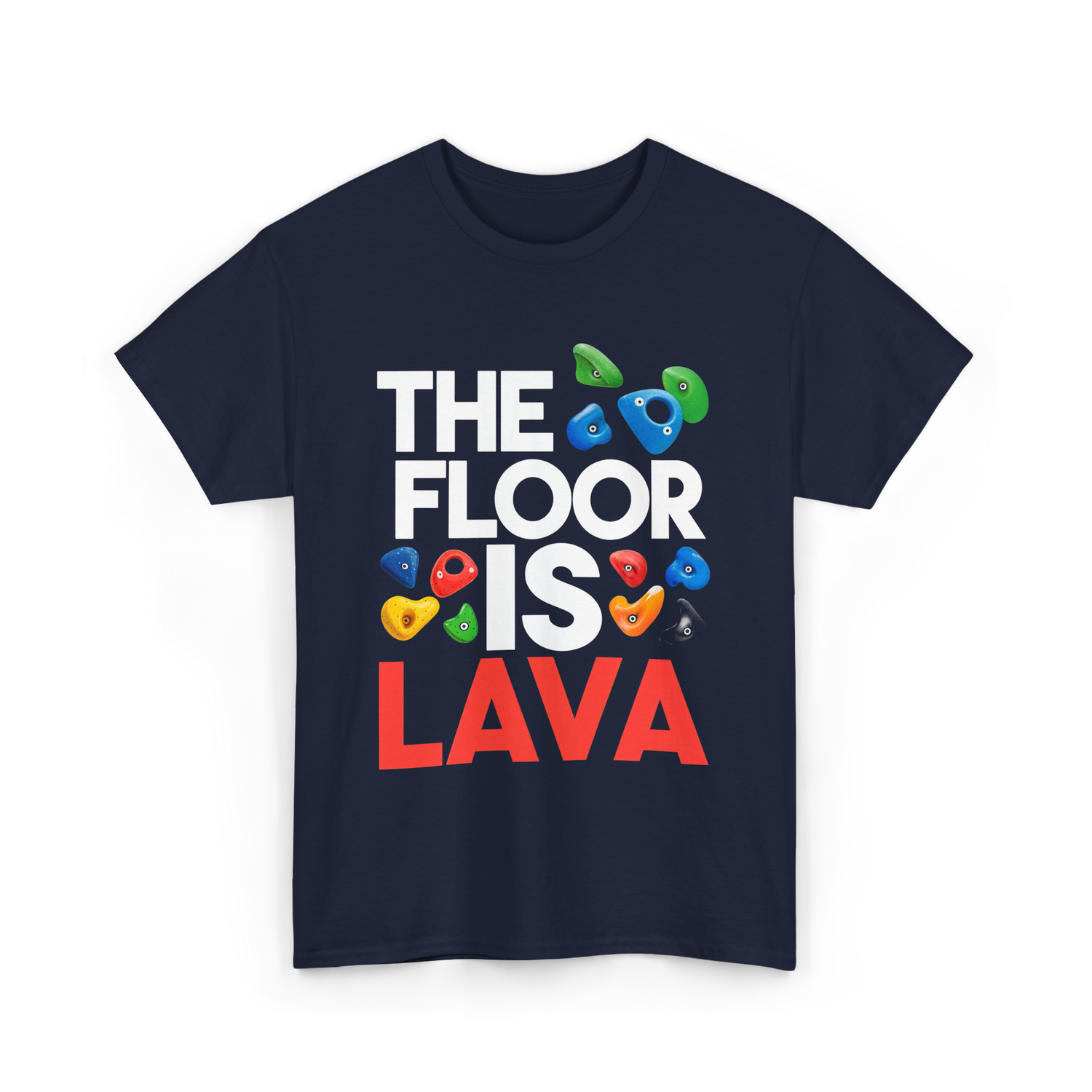 The Floor Is Lava Climbing T-Shirt - Navy