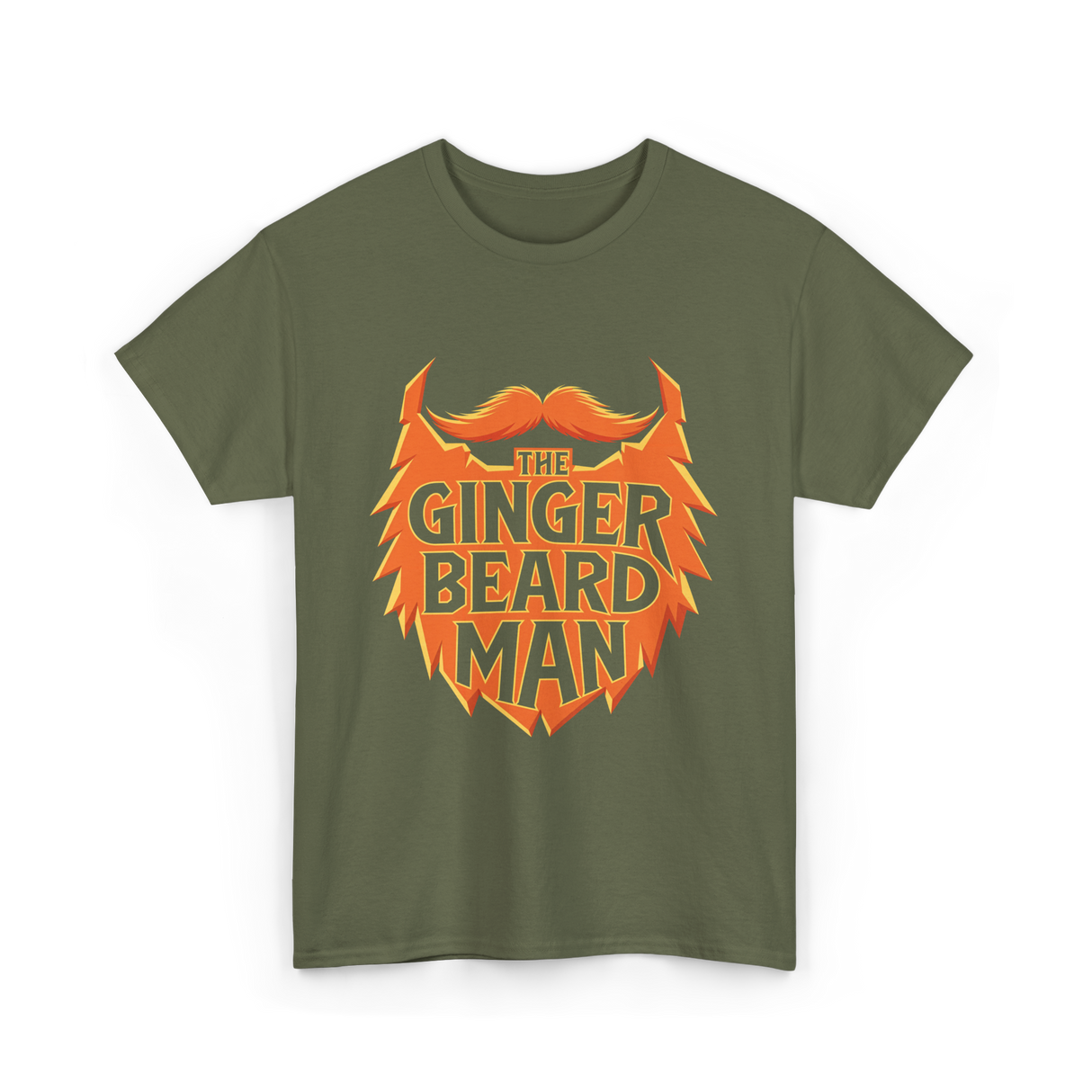 The Ginger Beard Man Beard T-Shirt - Military Green