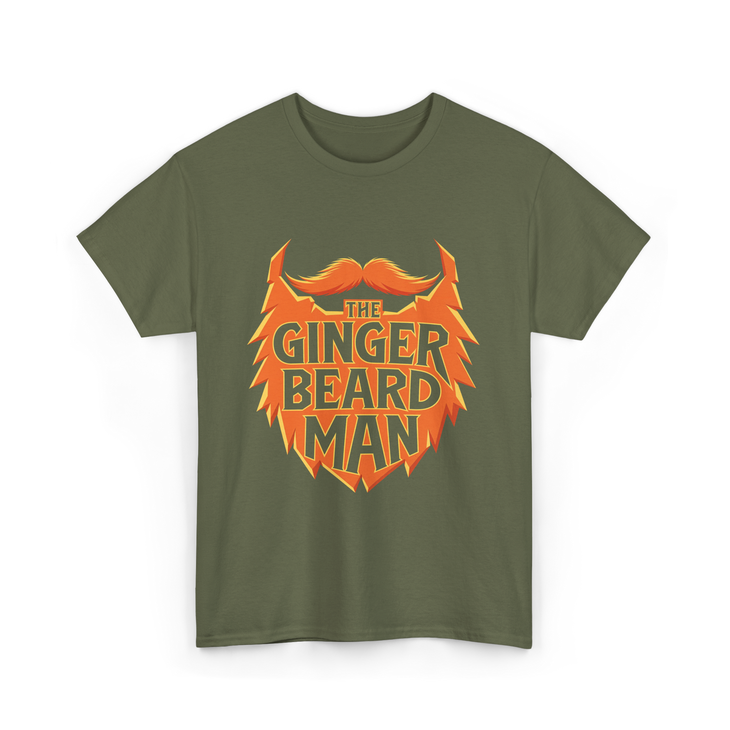 The Ginger Beard Man Beard T-Shirt - Military Green