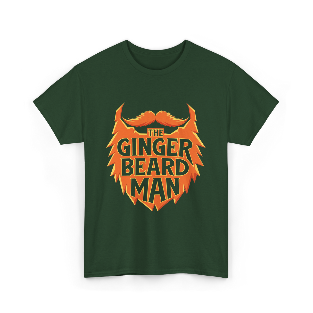 The Ginger Beard Man Beard T-Shirt - Forest Green