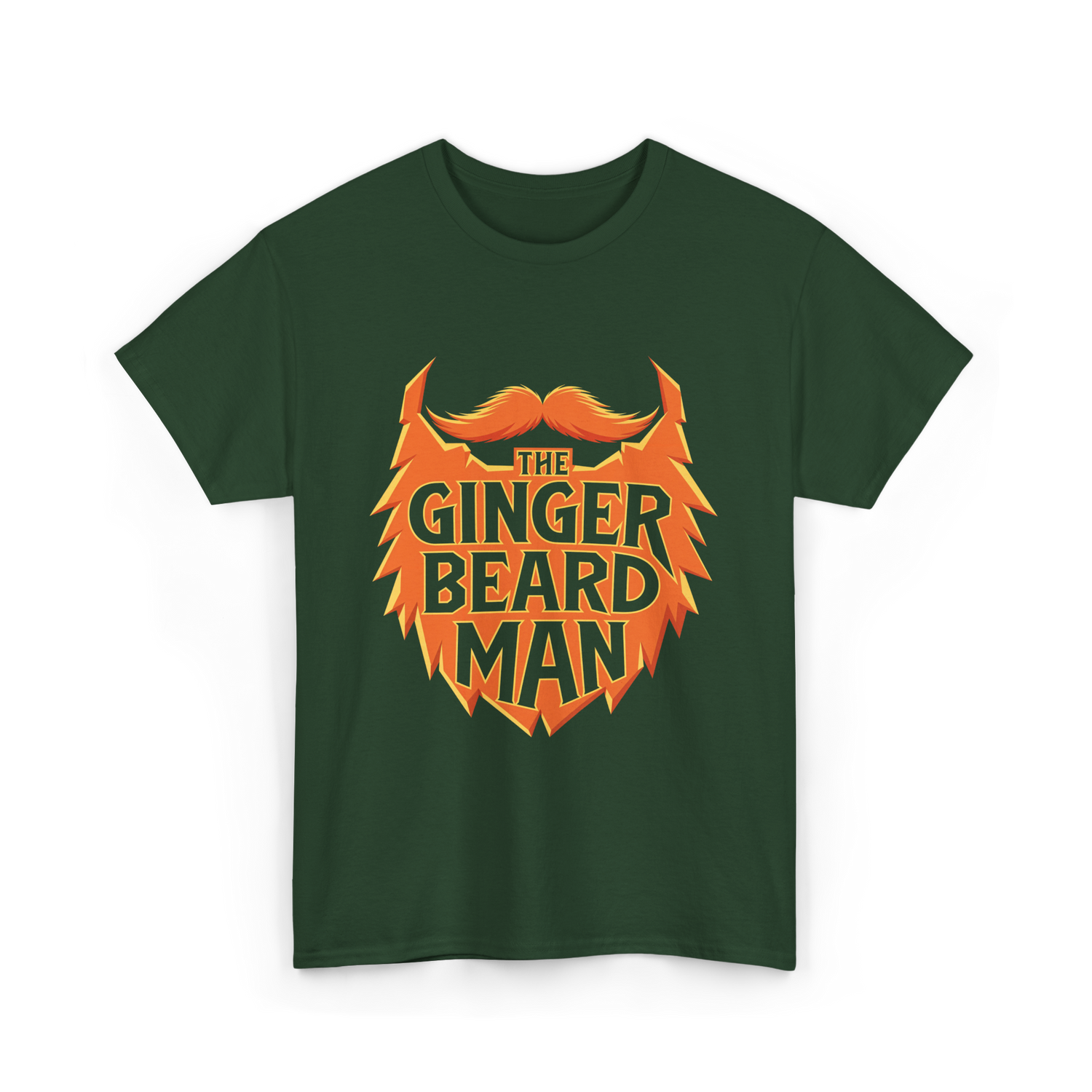 The Ginger Beard Man Beard T-Shirt - Forest Green