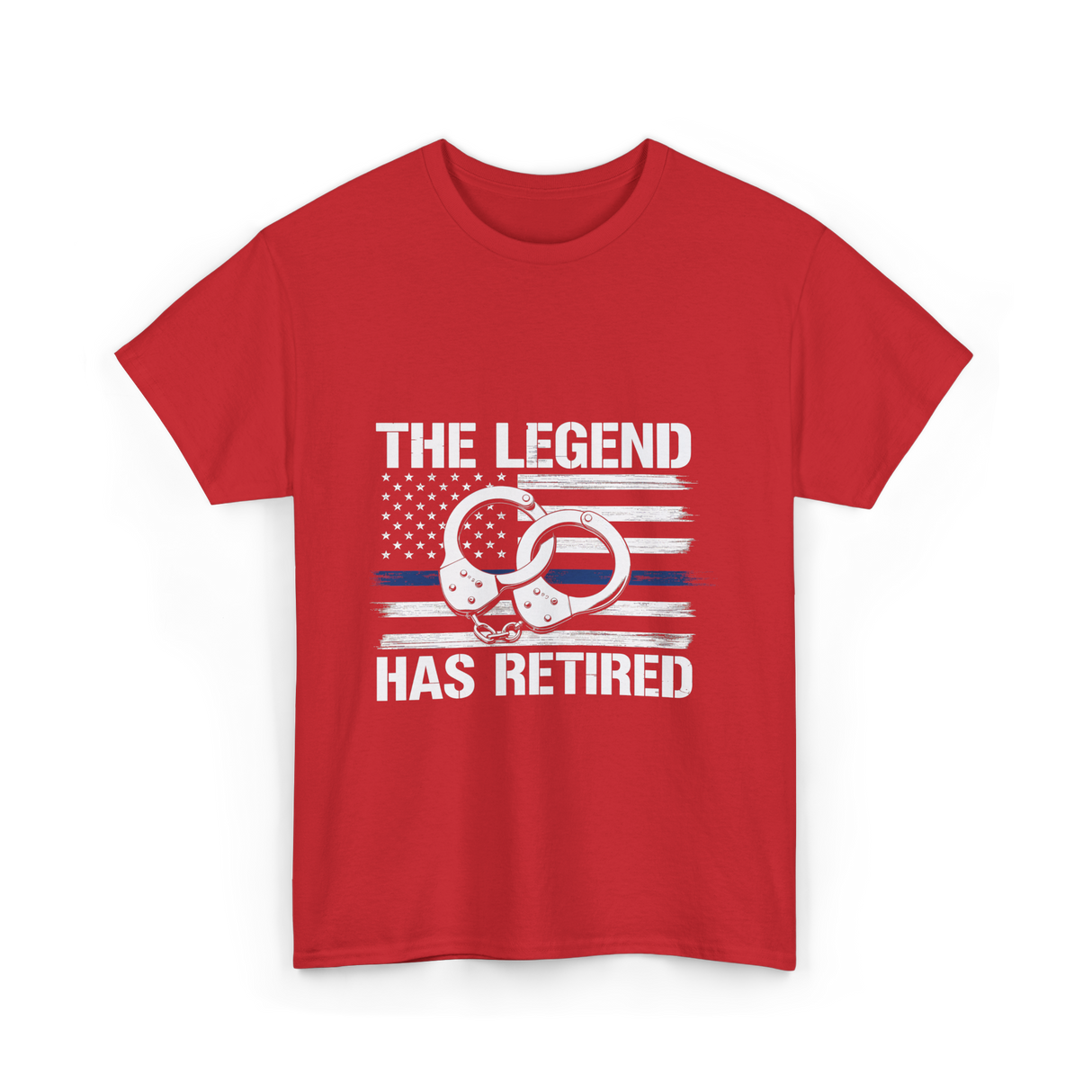 The Legend Has Retired Law Enforcement T-Shirt - Red