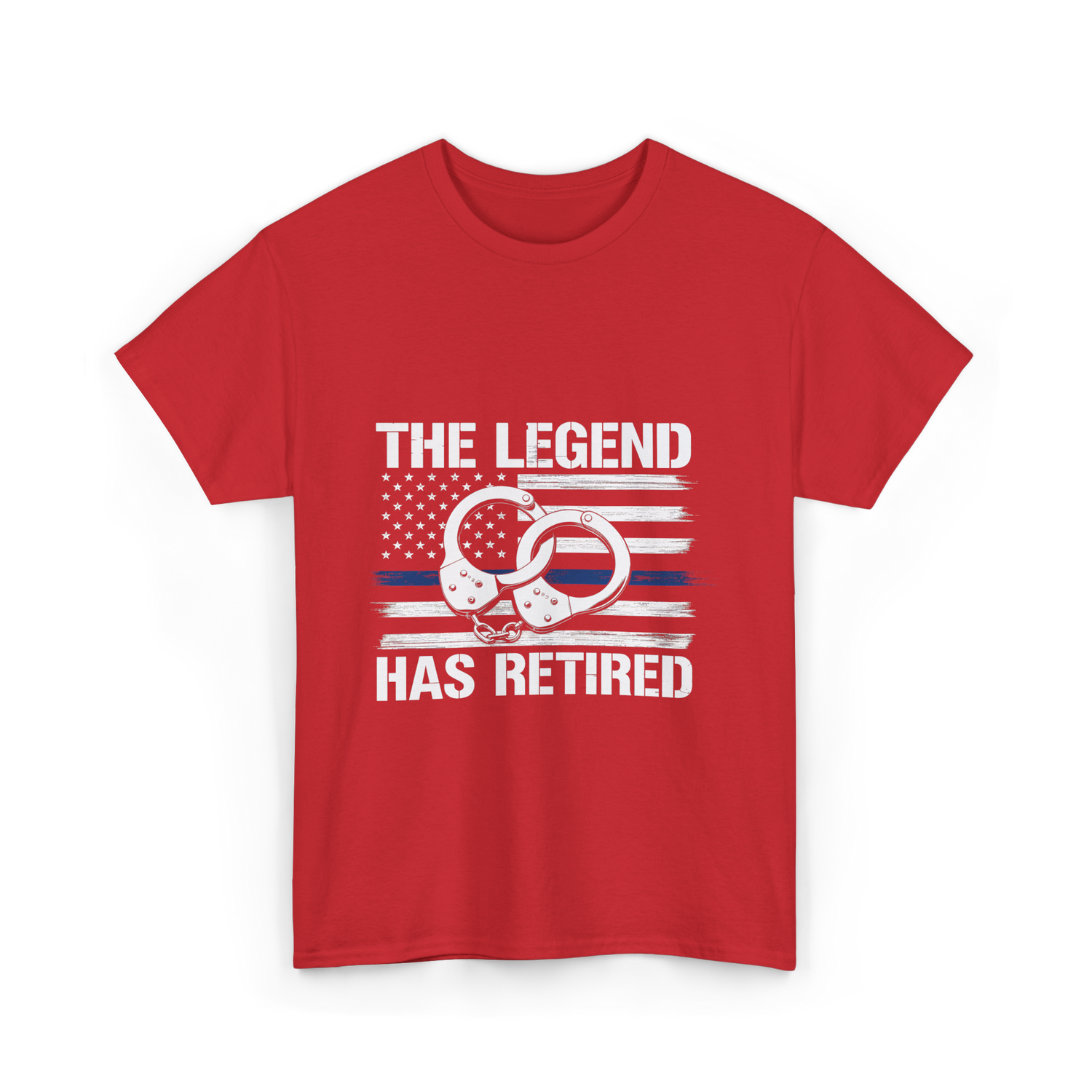 The Legend Has Retired Law Enforcement T-Shirt - Red