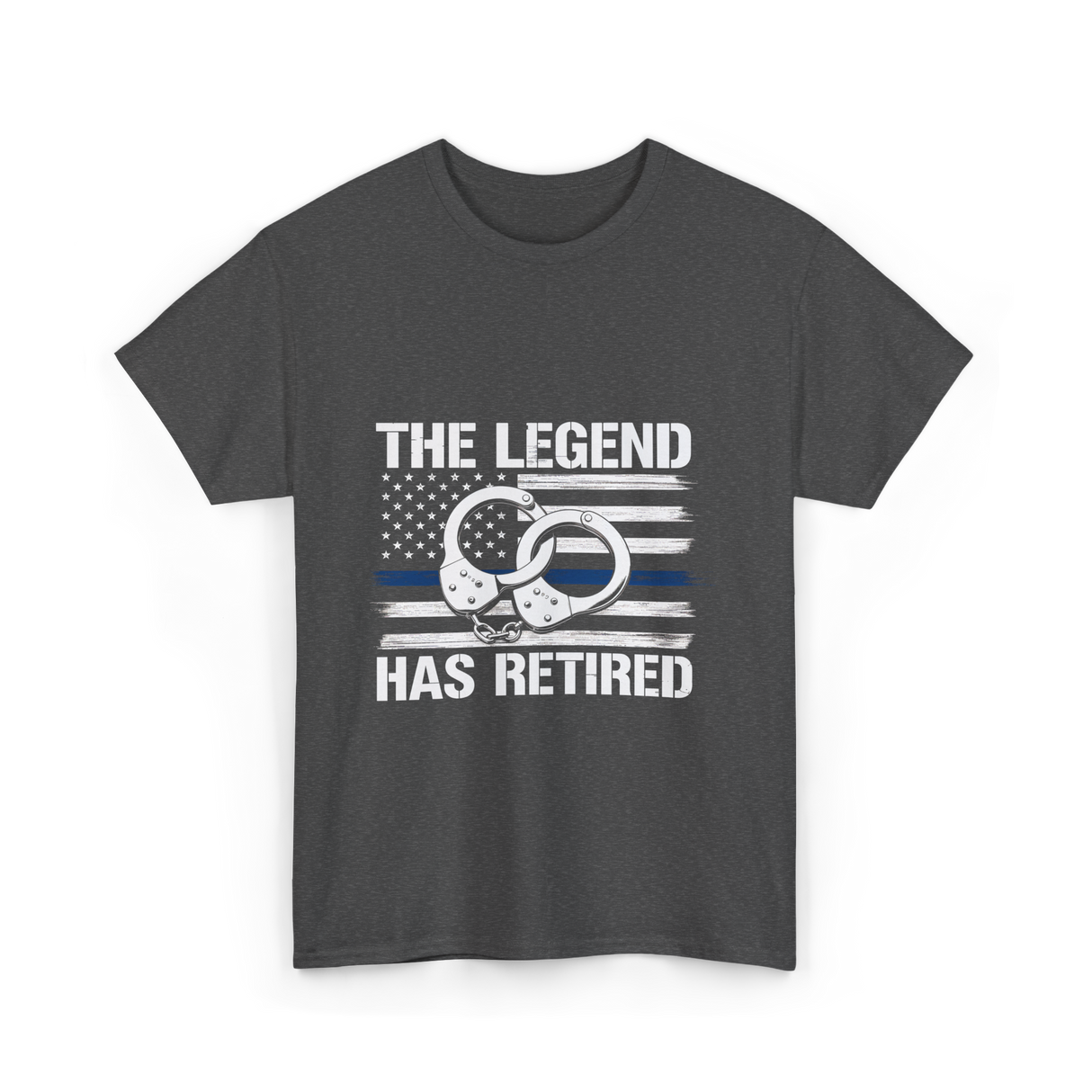 The Legend Has Retired Law Enforcement T-Shirt - Dark Heather