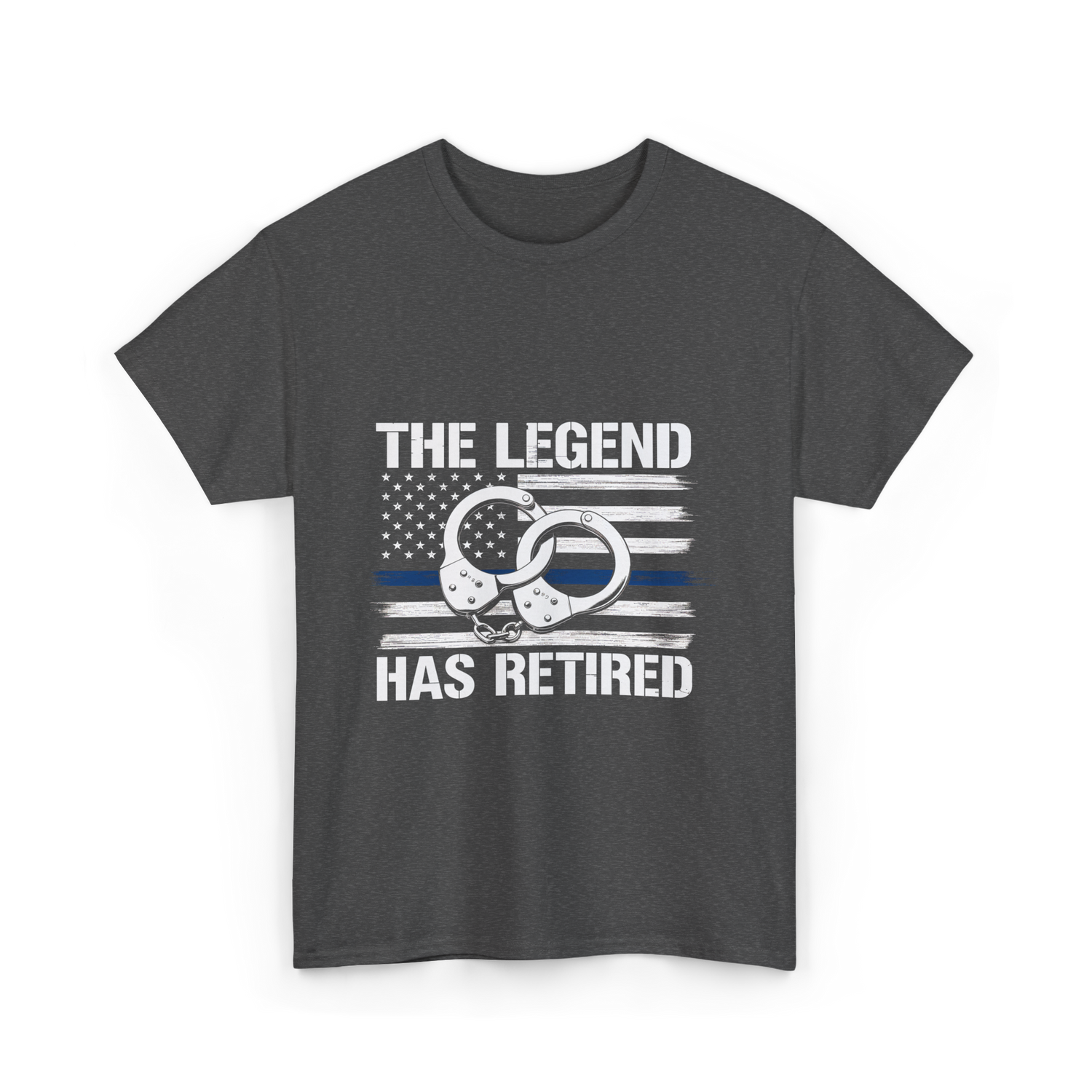 The Legend Has Retired Law Enforcement T-Shirt - Dark Heather
