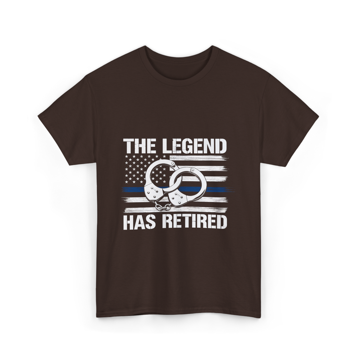 The Legend Has Retired Law Enforcement T-Shirt - Dark Chocolate