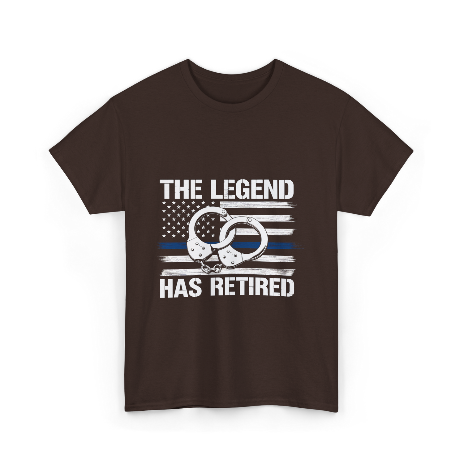 The Legend Has Retired Law Enforcement T-Shirt - Dark Chocolate