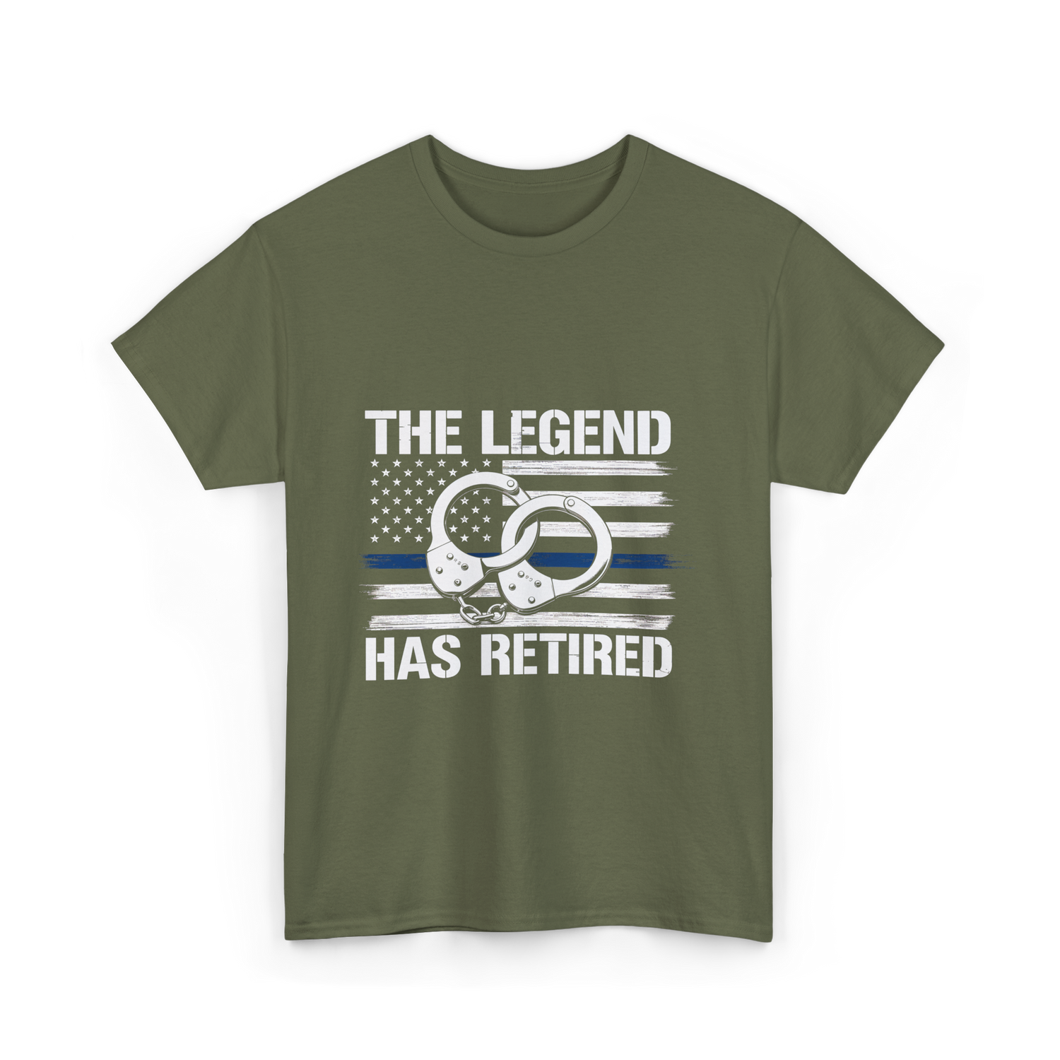 The Legend Has Retired Law Enforcement T-Shirt - Military Green