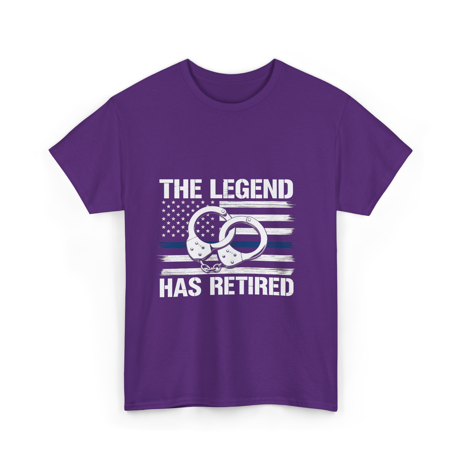 The Legend Has Retired Law Enforcement T-Shirt - Purple