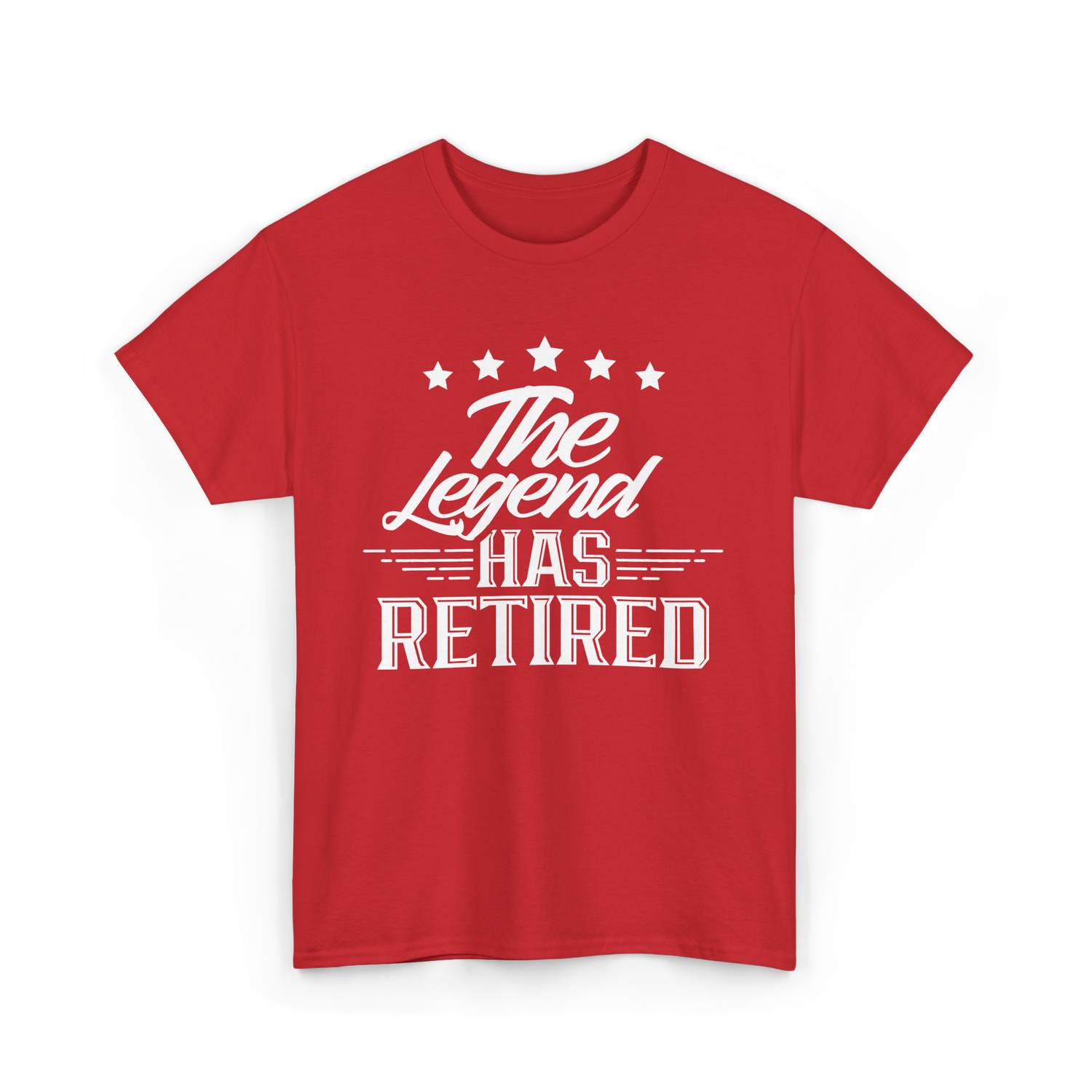The Legend Has Retired Retirement T-Shirt - Red