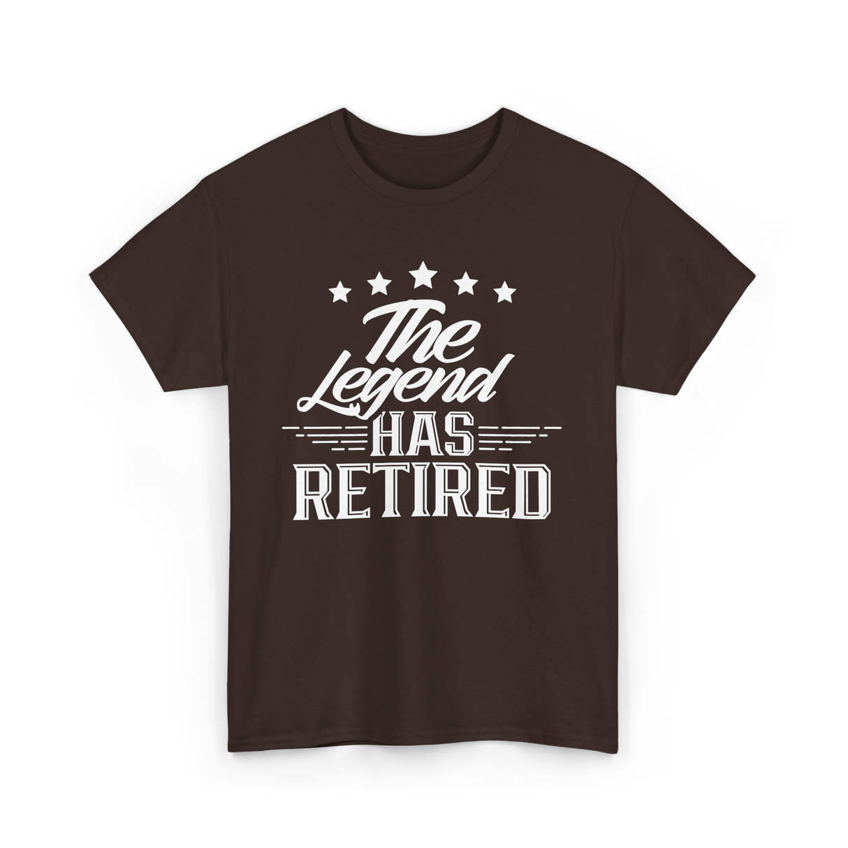The Legend Has Retired Retirement T-Shirt - Dark Chocolate