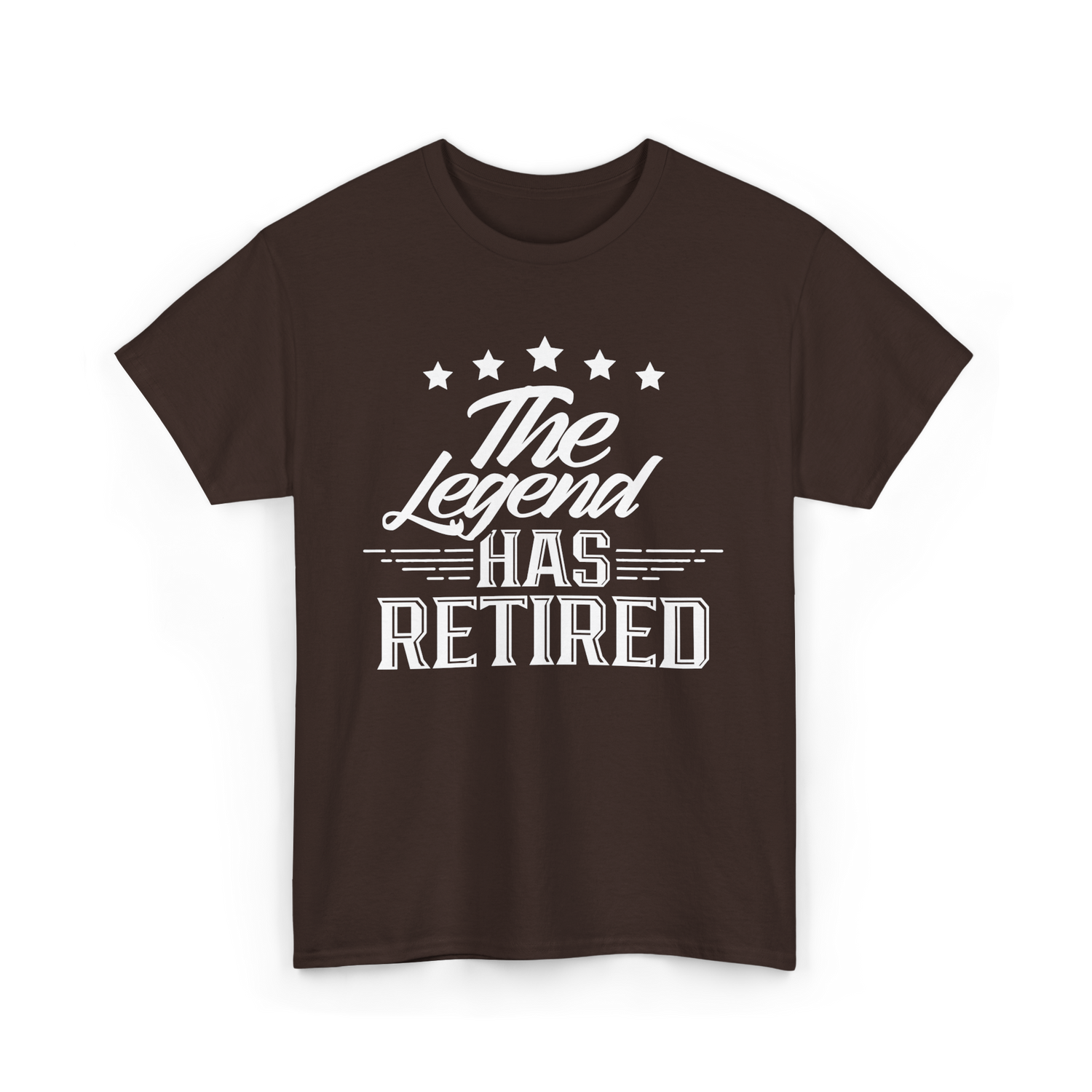 The Legend Has Retired Retirement T-Shirt - Dark Chocolate