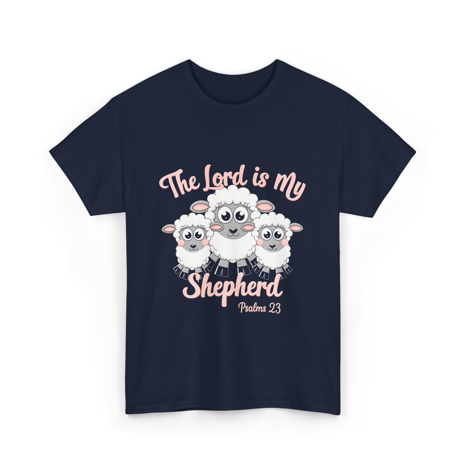 The Lord is My Shepherd Bible T-Shirt - Navy